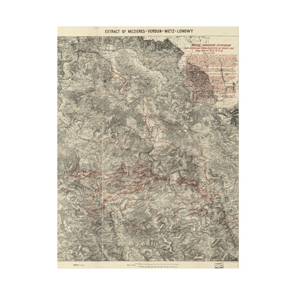 Meuse-Argonne Offensive Map Room G-3, G.H.Q., May 24, 1919 - Pacific Sky Games