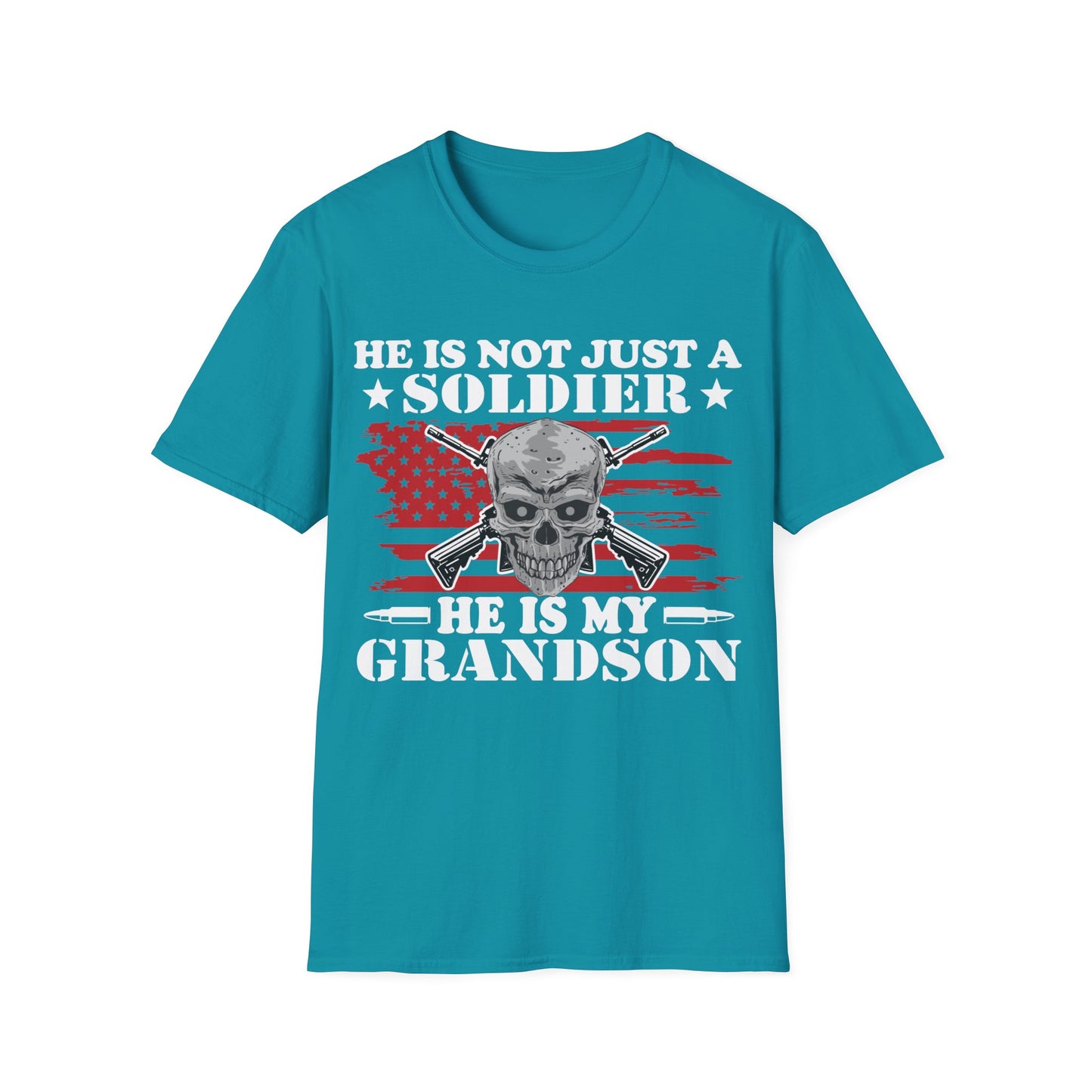 Not Just Soldier - Grandson - Unisex Softstyle T-Shirt