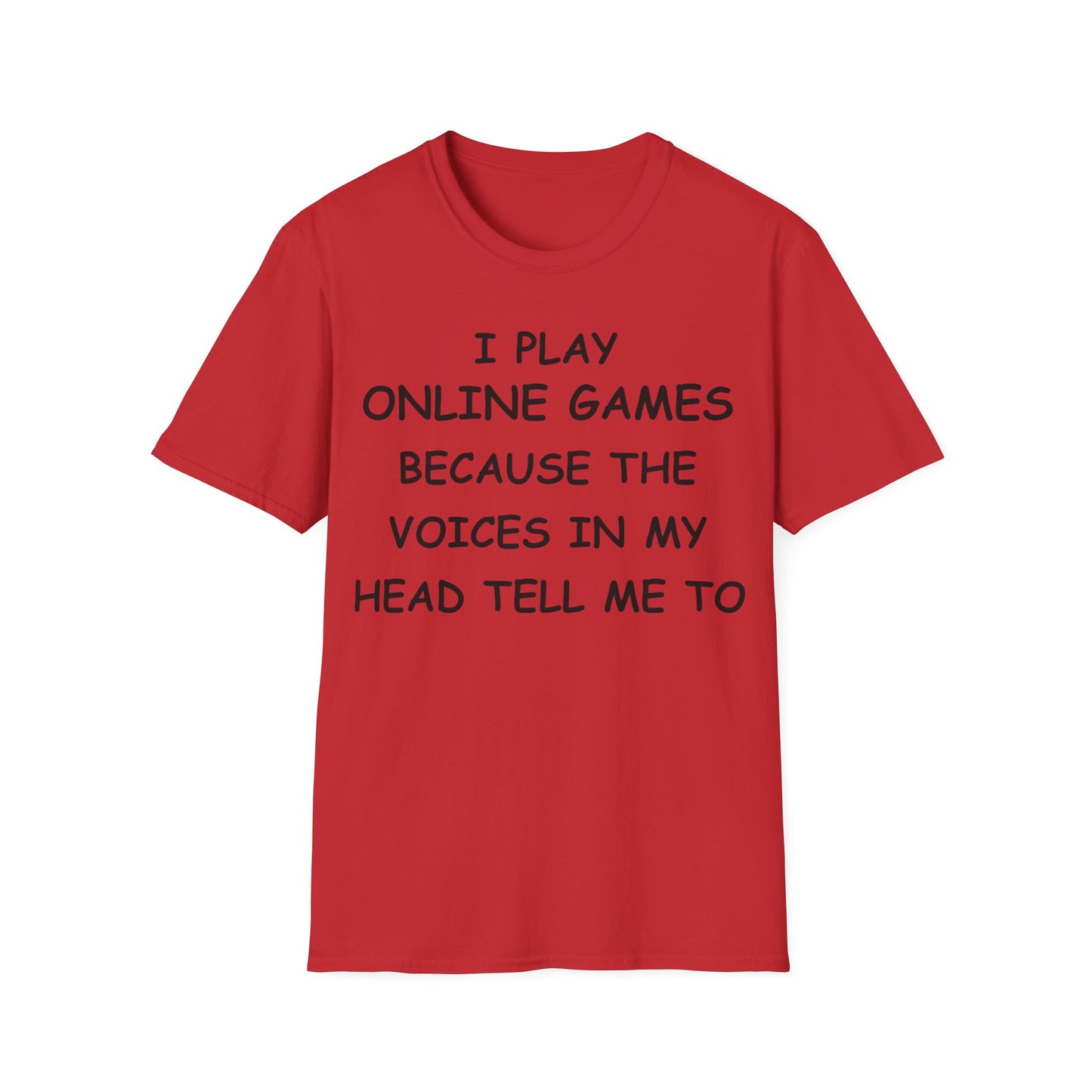 I Play Online Games - Black - Unisex Softstyle T-Shirt