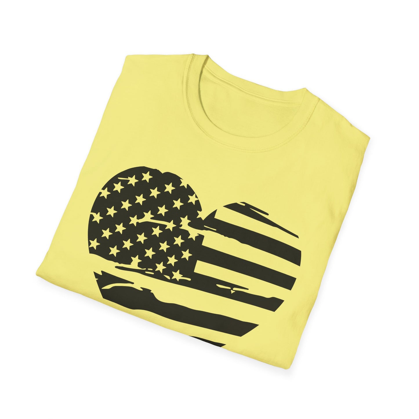 American Heart B&W - Unisex Softstyle T-Shirt