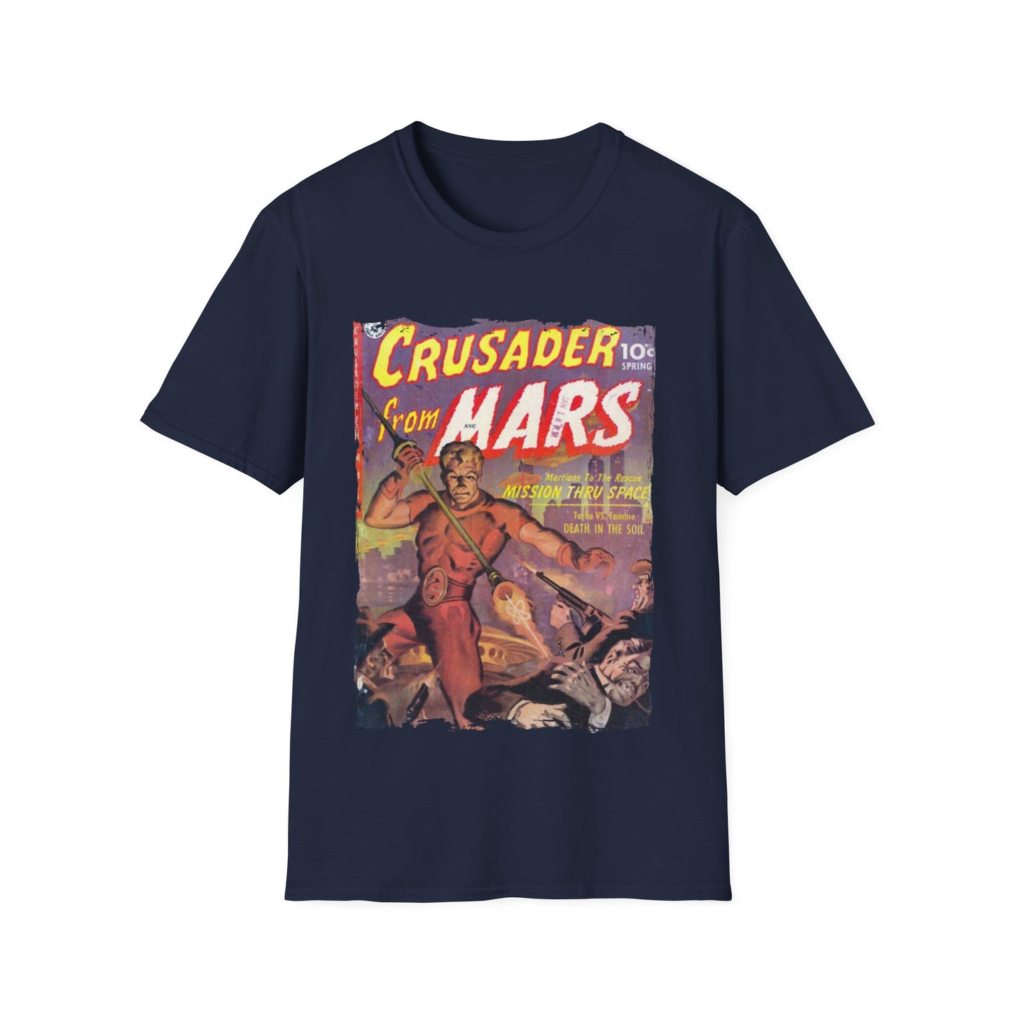 Crusader from Mars 1 - Unisex Softstyle T-Shirt - Pacific Sky Games