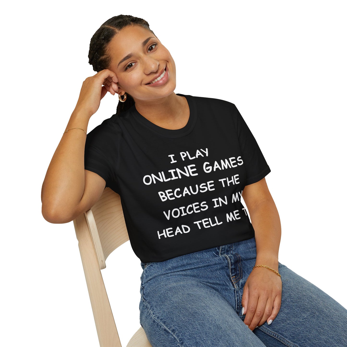 I Play Online Games - White - Unisex Softstyle T-Shirt