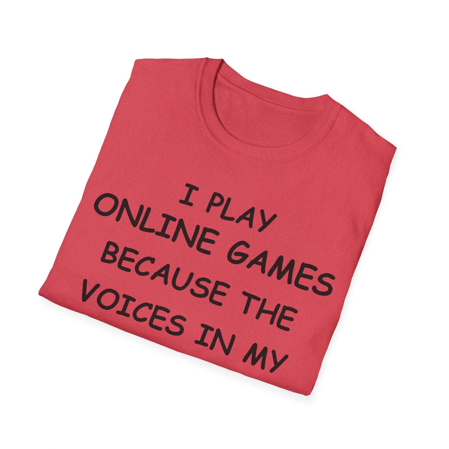 I Play Online Games - Black - Unisex Softstyle T-Shirt