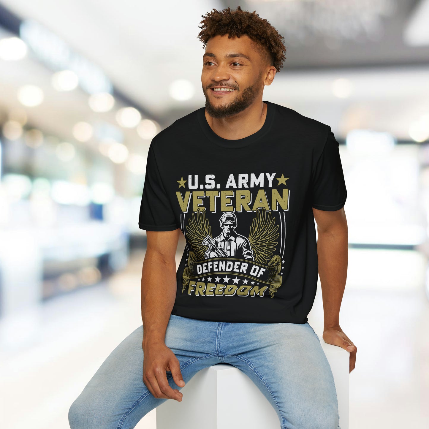 Army - Defender of Freedom - Unisex Softstyle T-Shirt