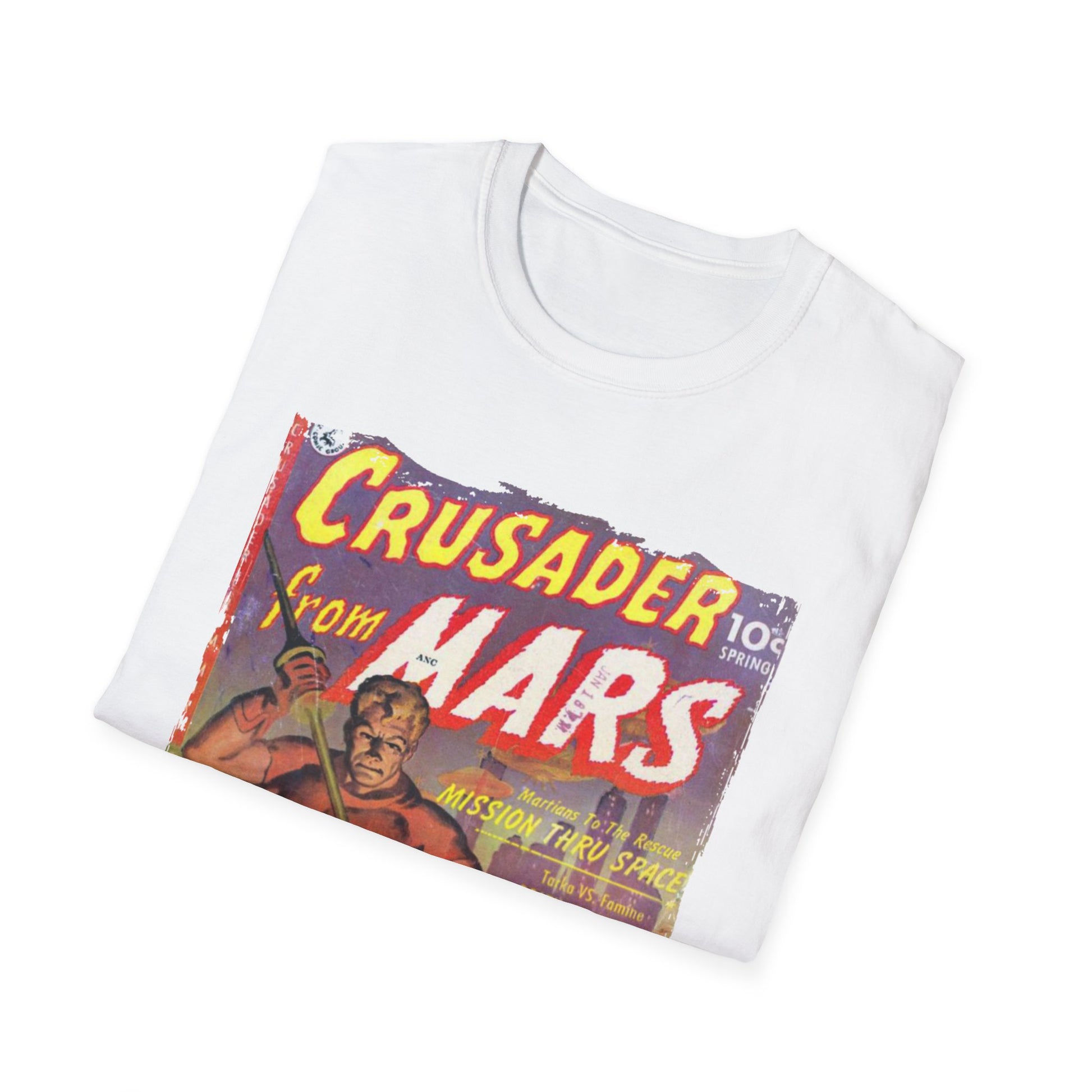 Crusader from Mars 1 - Unisex Softstyle T-Shirt - Pacific Sky Games