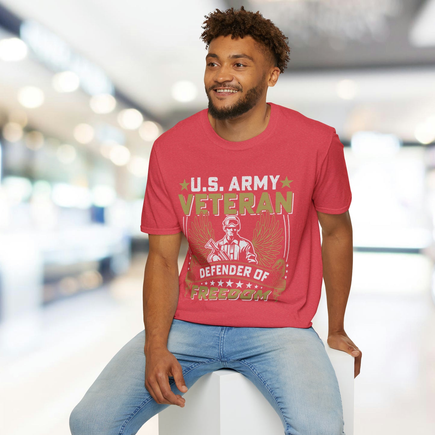 Army - Defender of Freedom - Unisex Softstyle T-Shirt