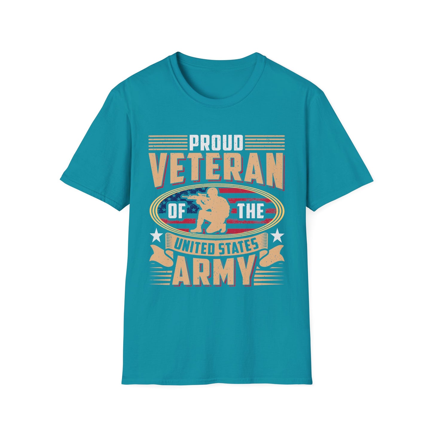 Proud Veteran - Army - Unisex Softstyle T-Shirt - Pacific Sky Games