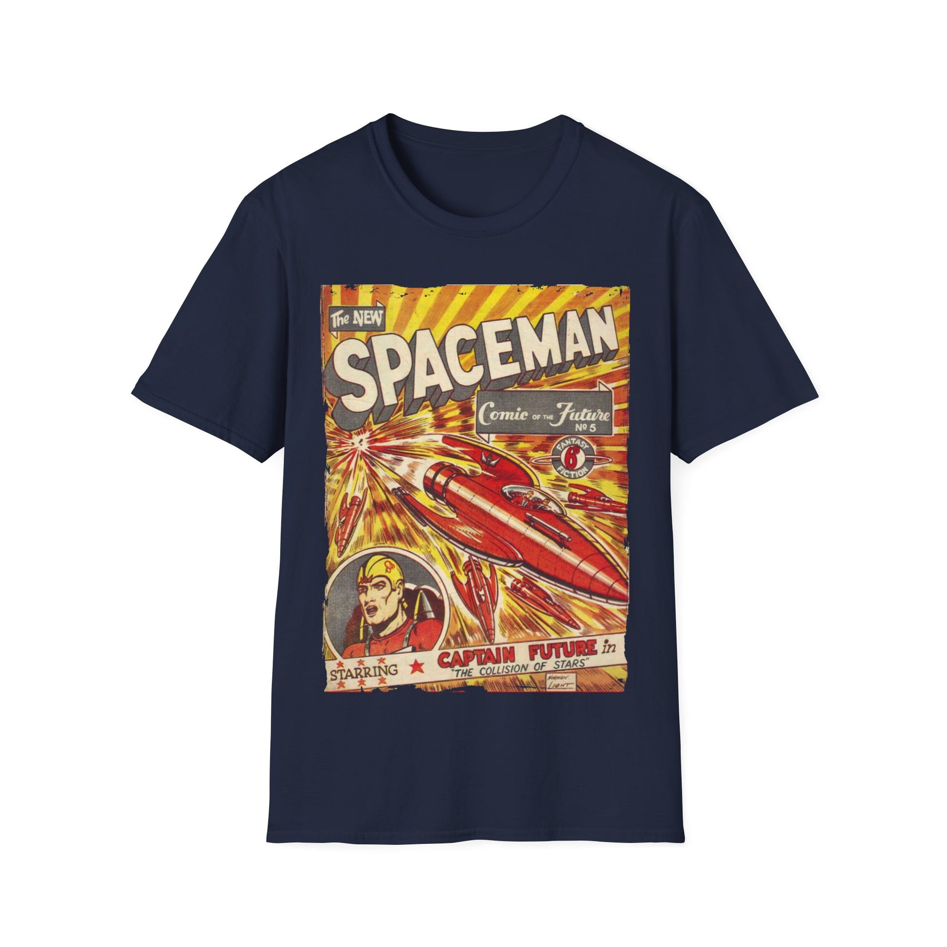 Spaceman No.5 - Unisex Softstyle T-Shirt - Pacific Sky Games