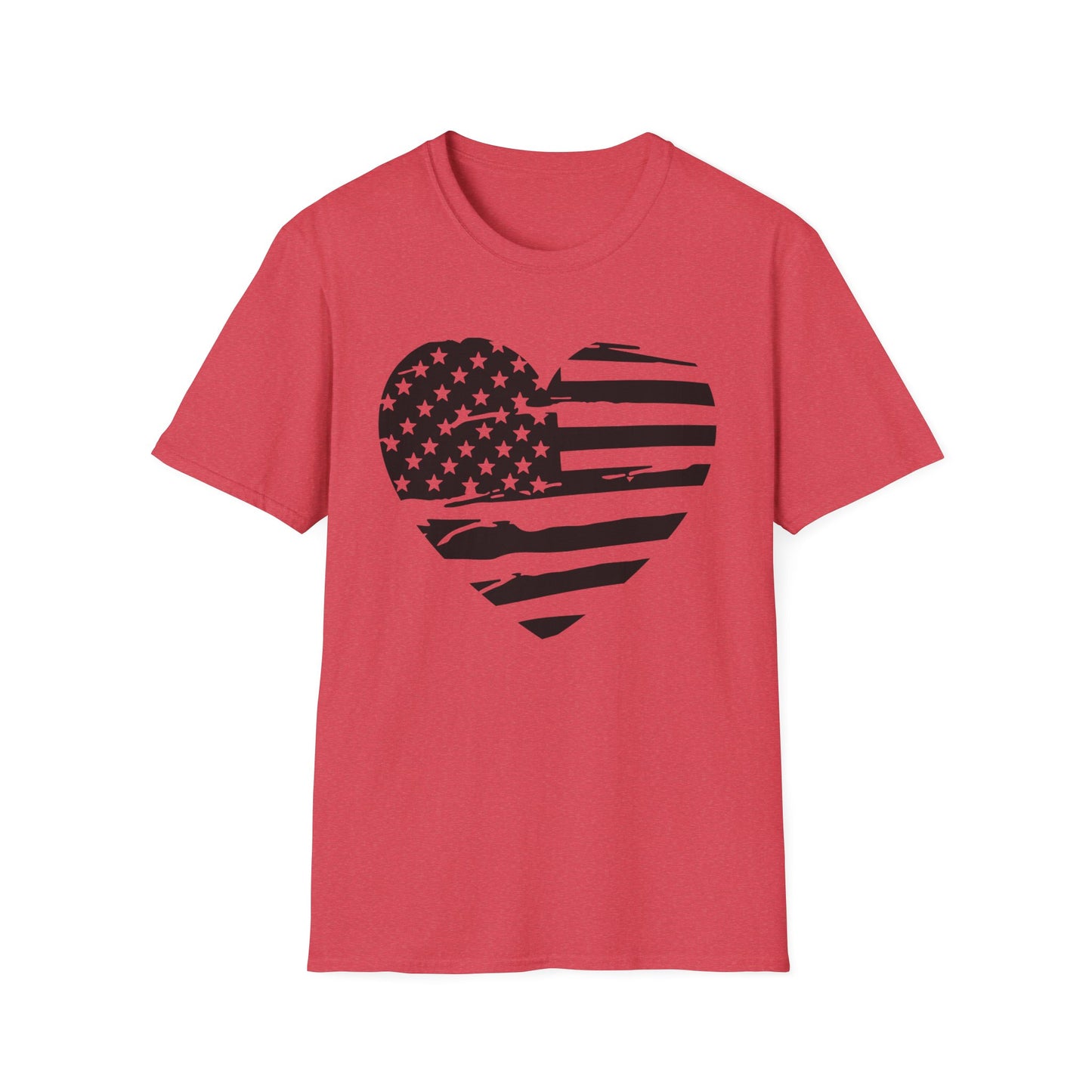 American Heart B&W - Unisex Softstyle T-Shirt