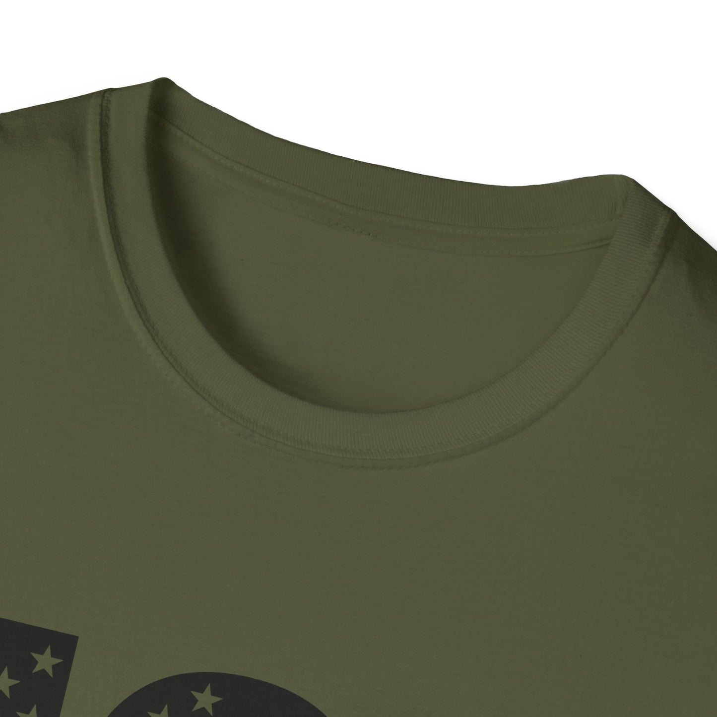 USA American Flag Black - Unisex Softstyle T-Shirt