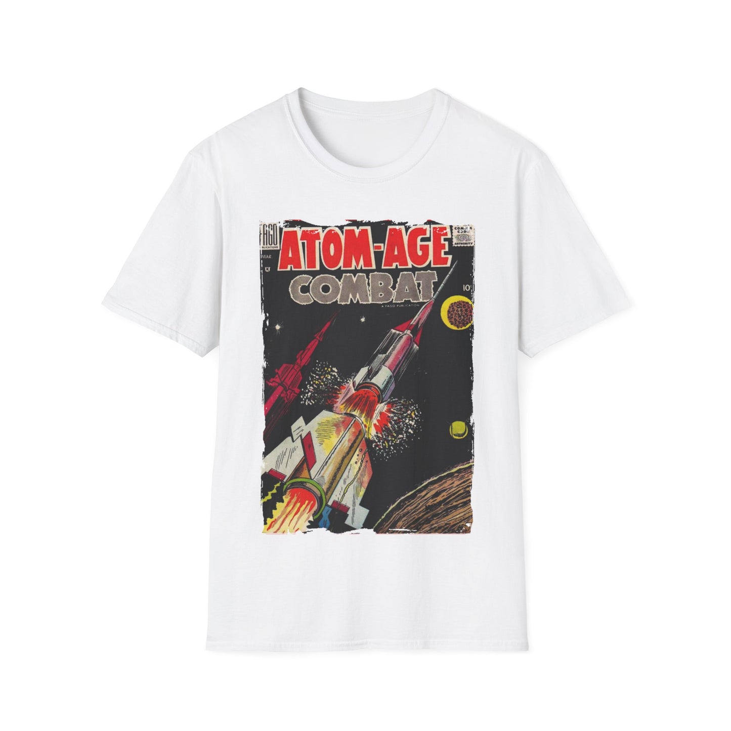 Atom-Age Combat No.3 - Unisex Softstyle T-Shirt