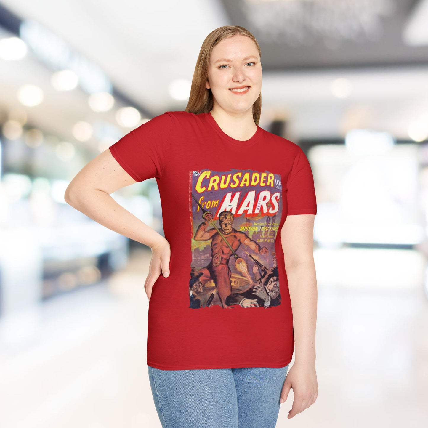 Crusader from Mars 1 - Unisex Softstyle T-Shirt - Pacific Sky Games