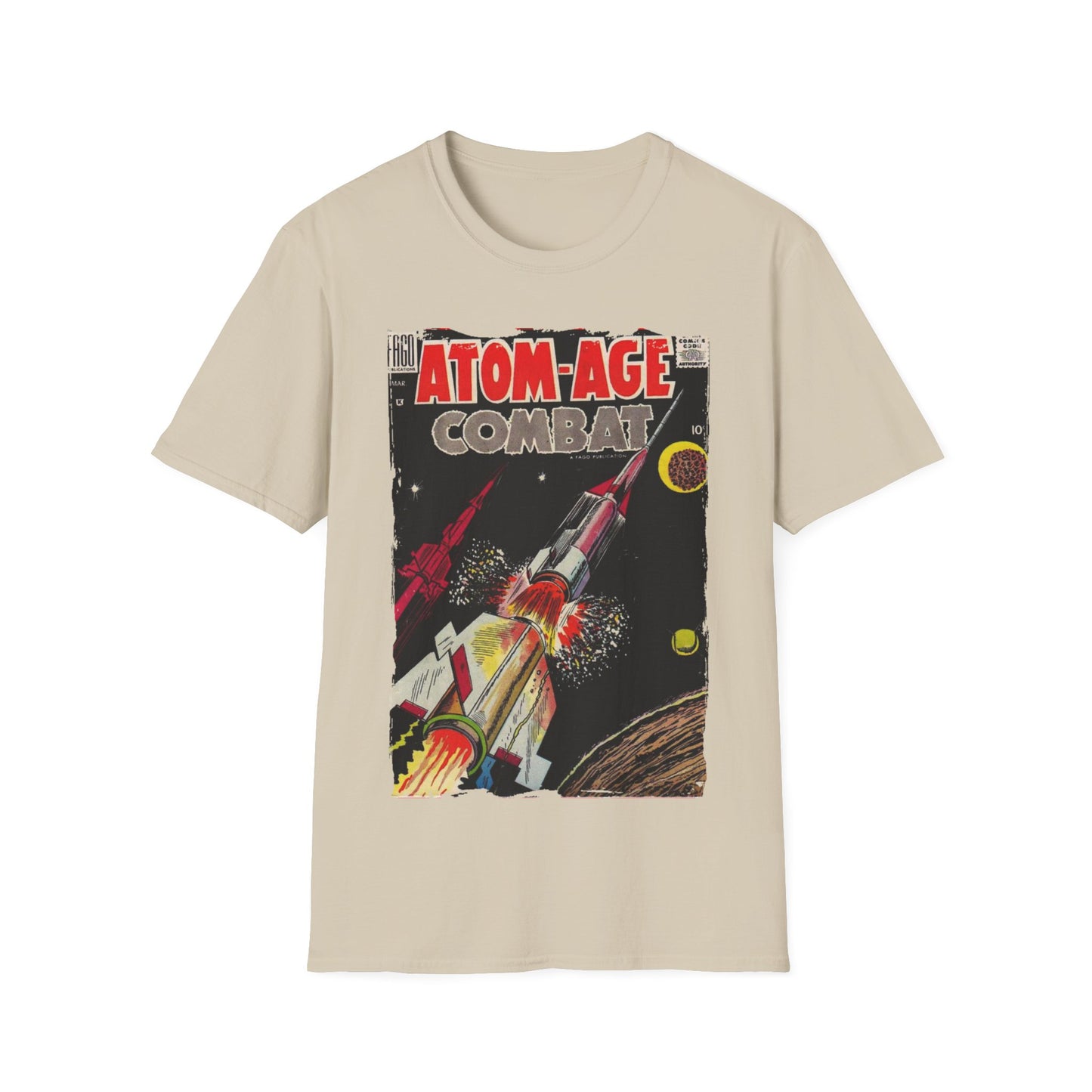 Atom-Age Combat No.3 - Unisex Softstyle T-Shirt