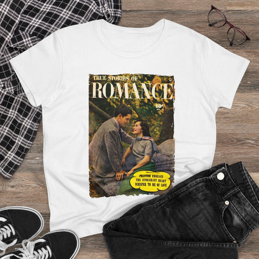 True Stories of Romance - Women's Midweight Cotton Tee - Pacific Sky Games