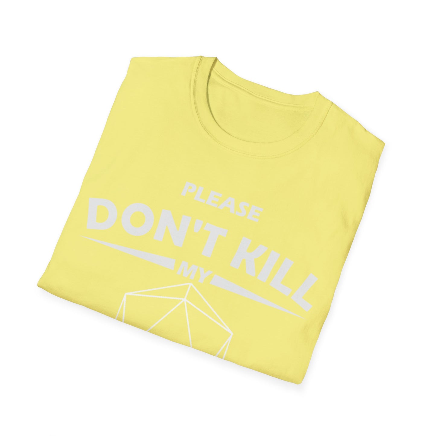 Please Don't Kill My Druid - White - Unisex Softstyle T-Shirt