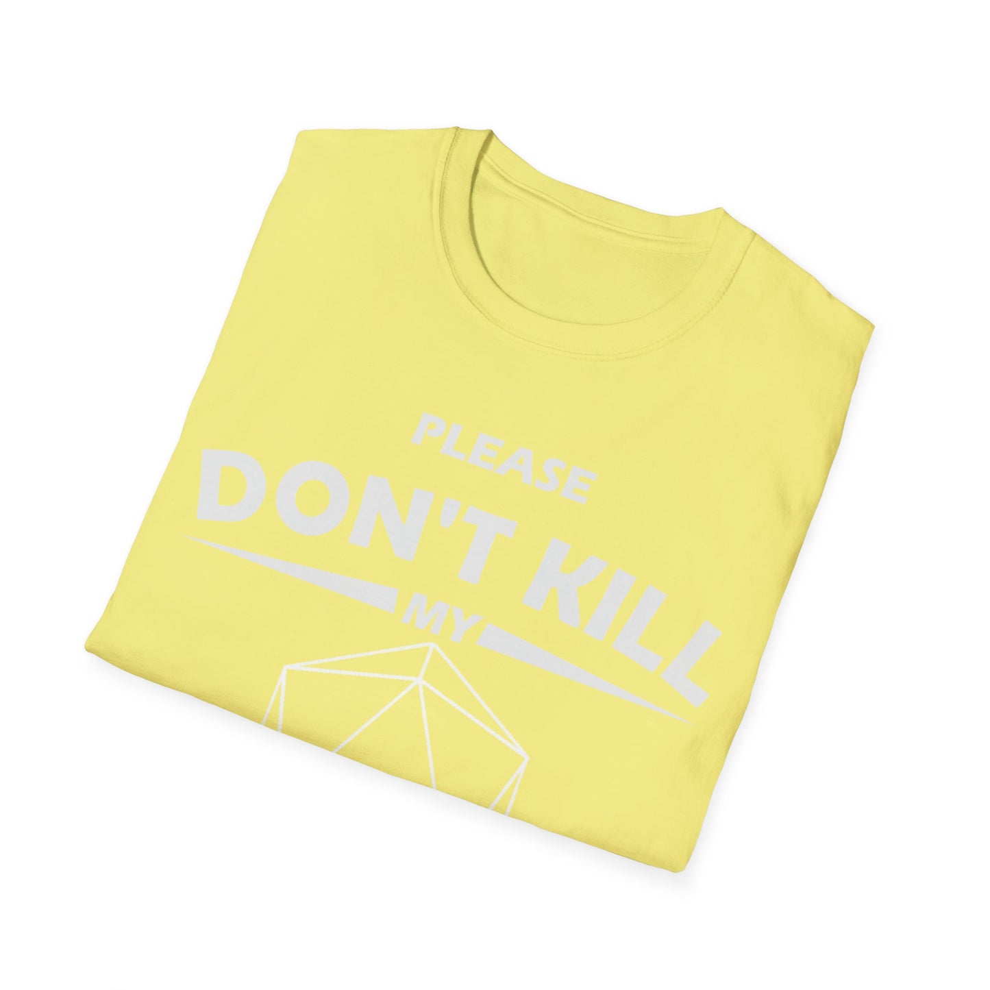 Please Don't Kill My Cleric - White - Unisex Softstyle T-Shirt