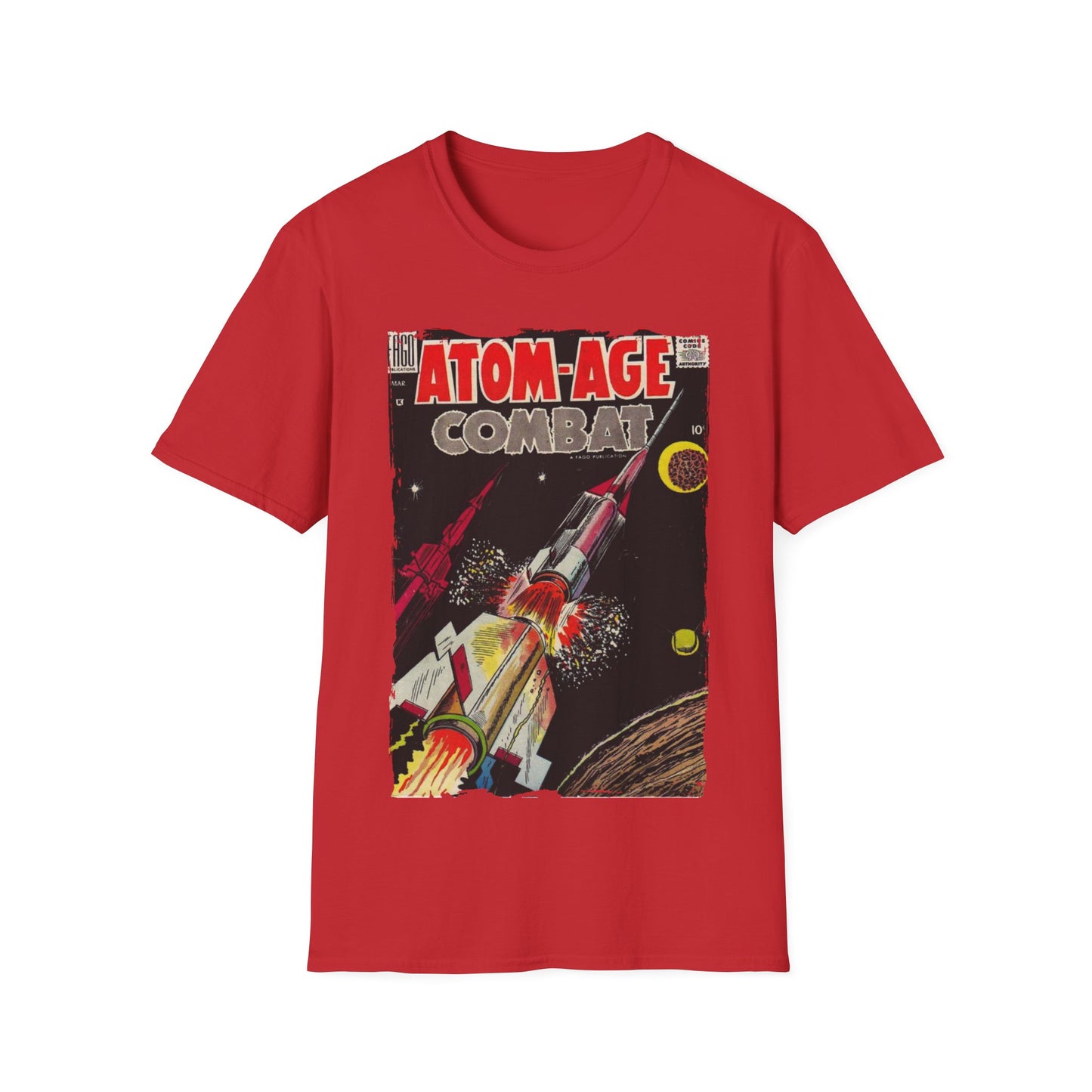 Atom-Age Combat No.3 - Unisex Softstyle T-Shirt