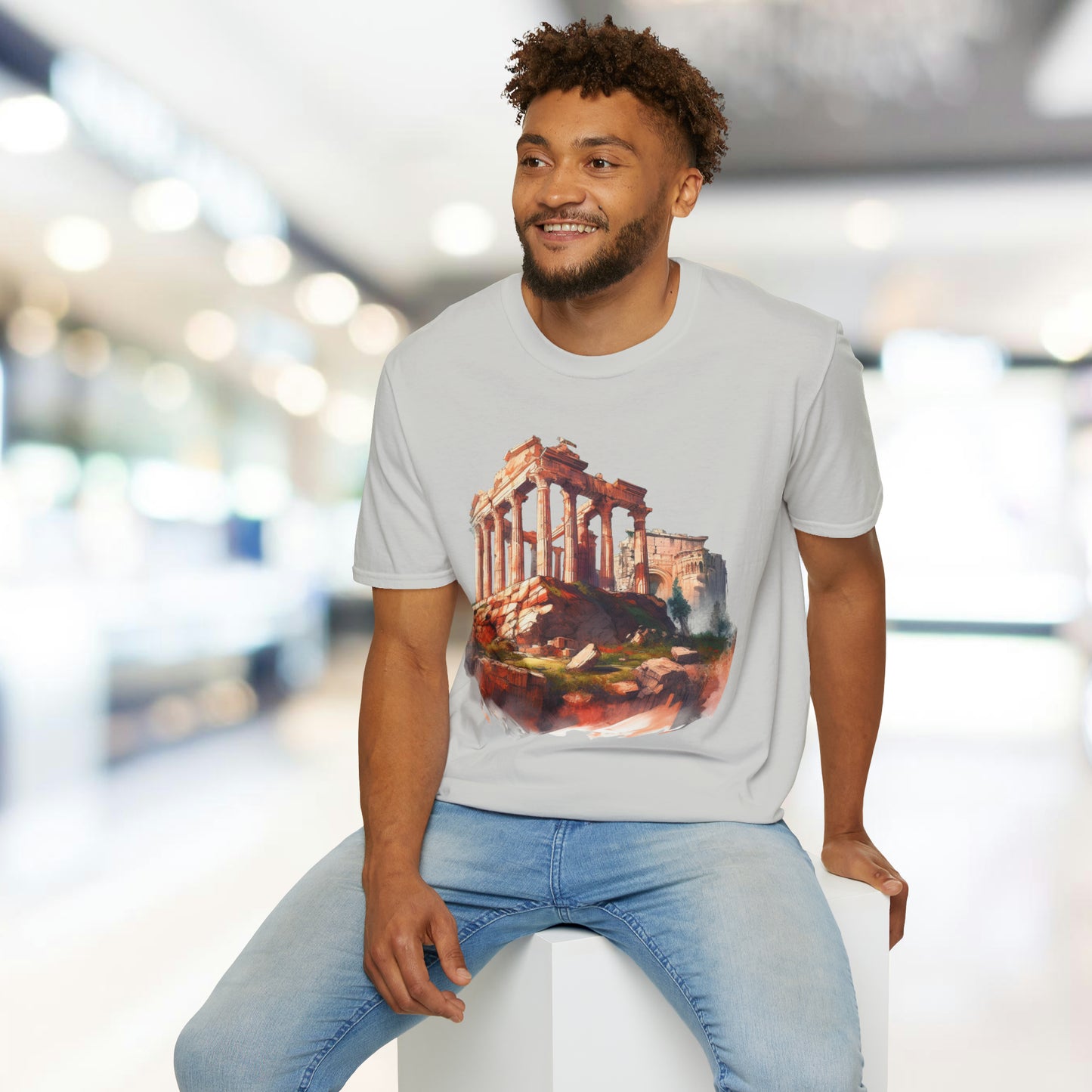 Ancient Bldg 4 - Unisex Softstyle T-Shirt