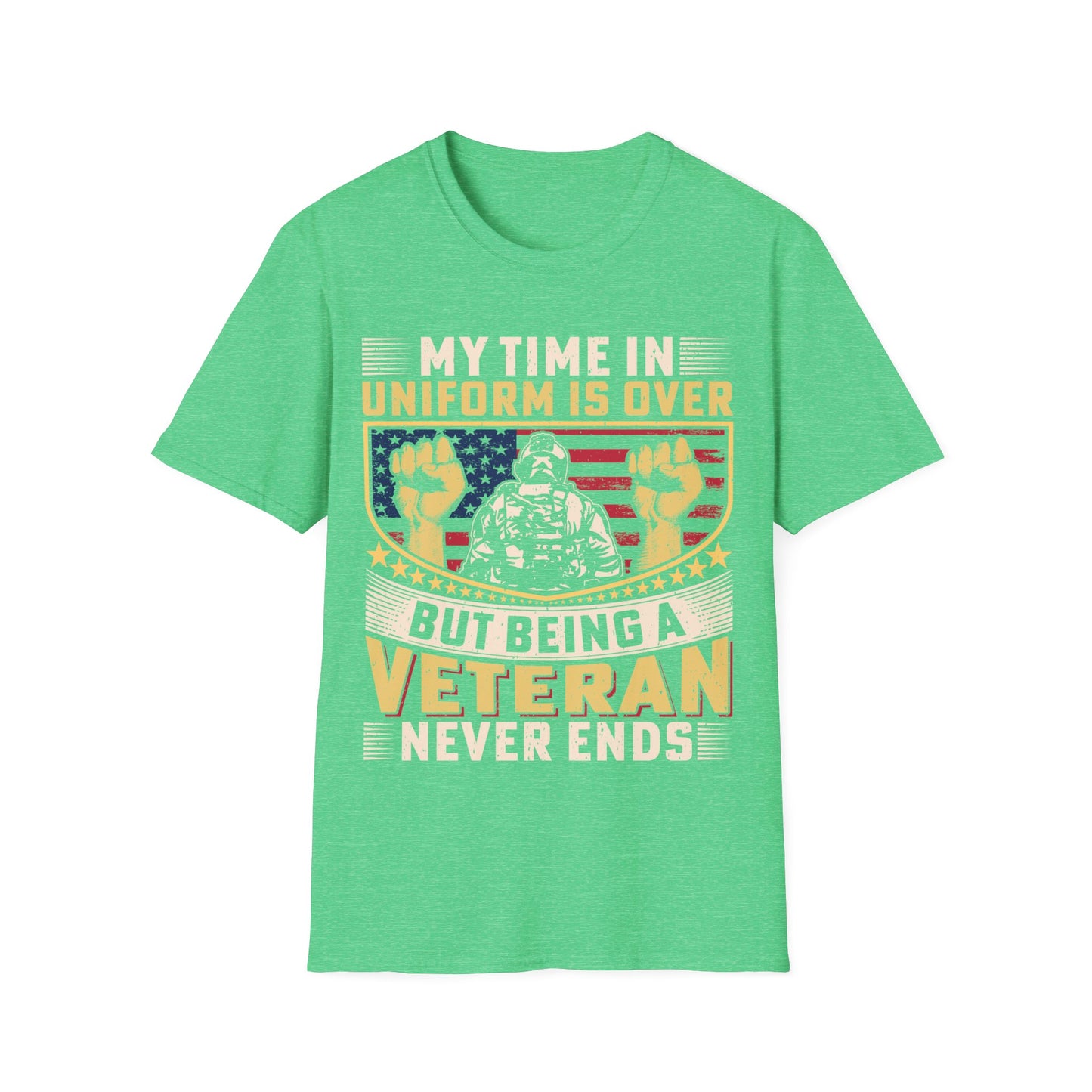 Being A Veteran Never Ends - Unisex Softstyle T-Shirt