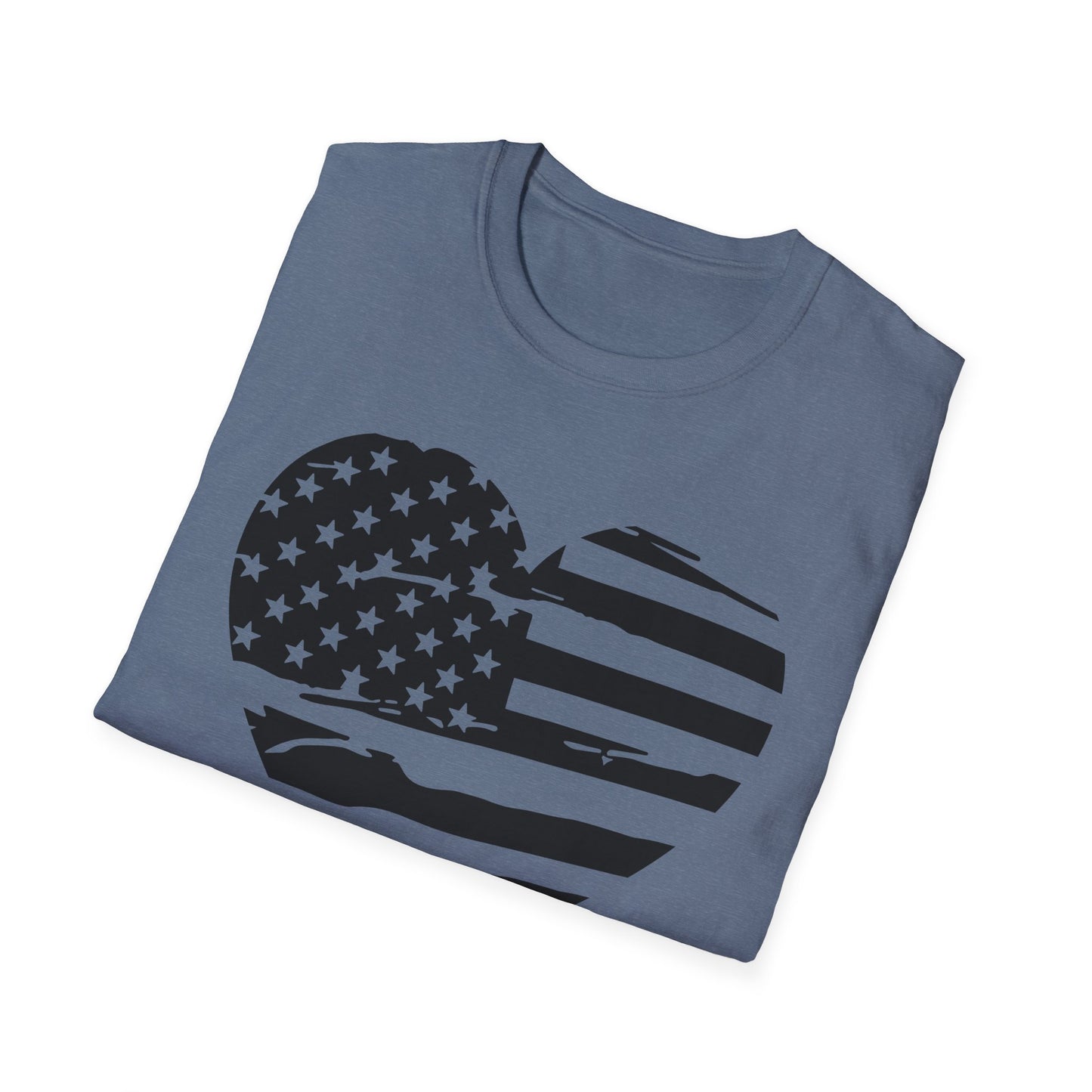 American Heart B&W - Unisex Softstyle T-Shirt