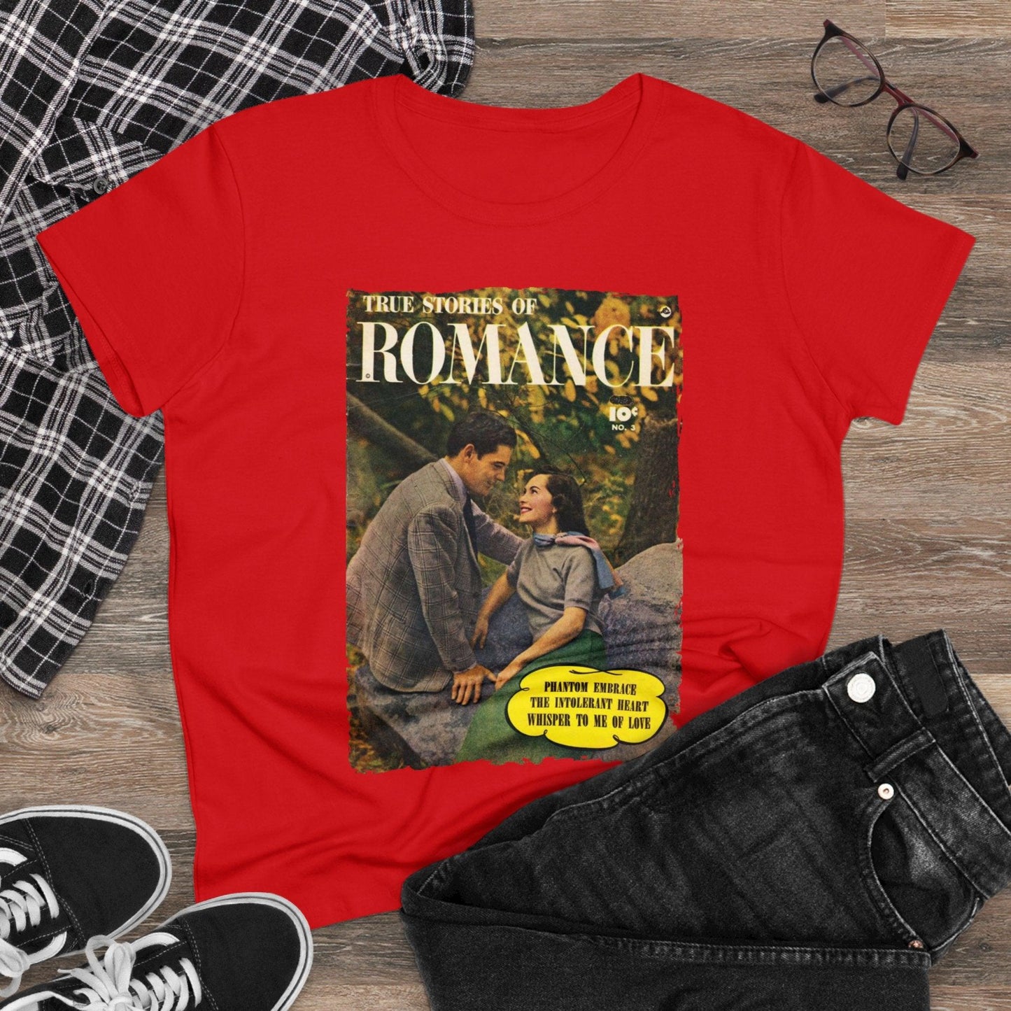 True Stories of Romance - Women's Midweight Cotton Tee - Pacific Sky Games