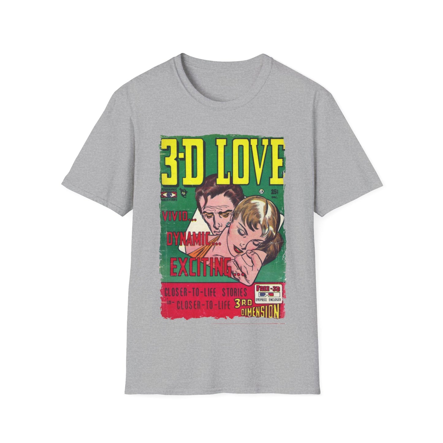 3-D Love - Unisex Softstyle T-Shirt