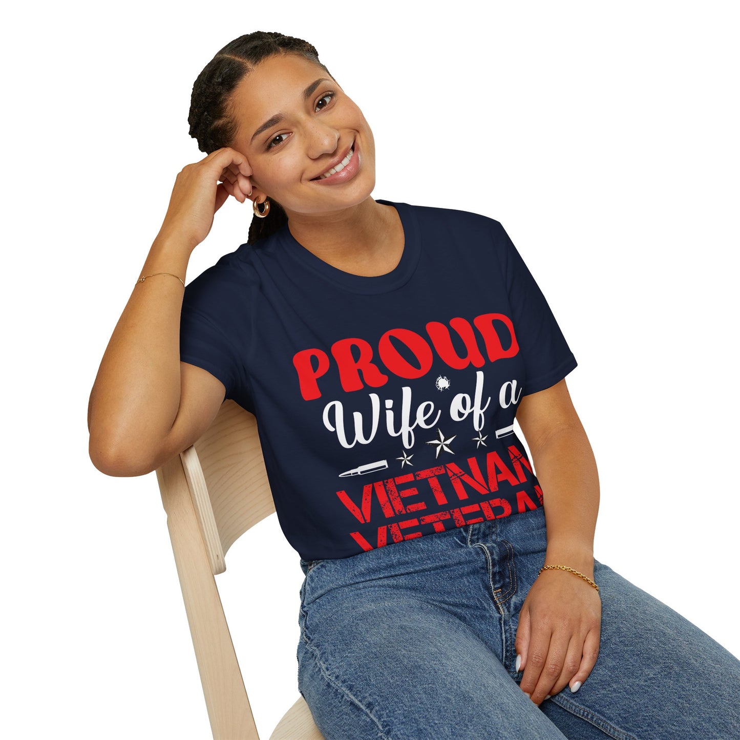 Proud Wife - Vietnam Veteran - Unisex Softstyle T-Shirt