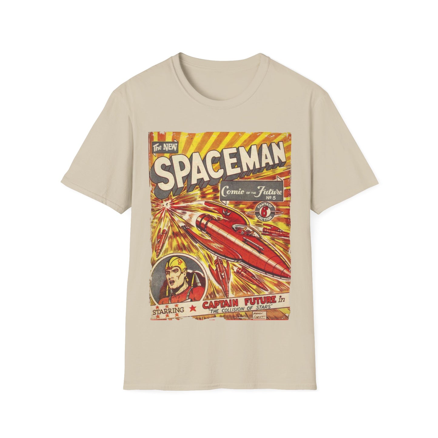 Spaceman No.5 - Unisex Softstyle T-Shirt - Pacific Sky Games