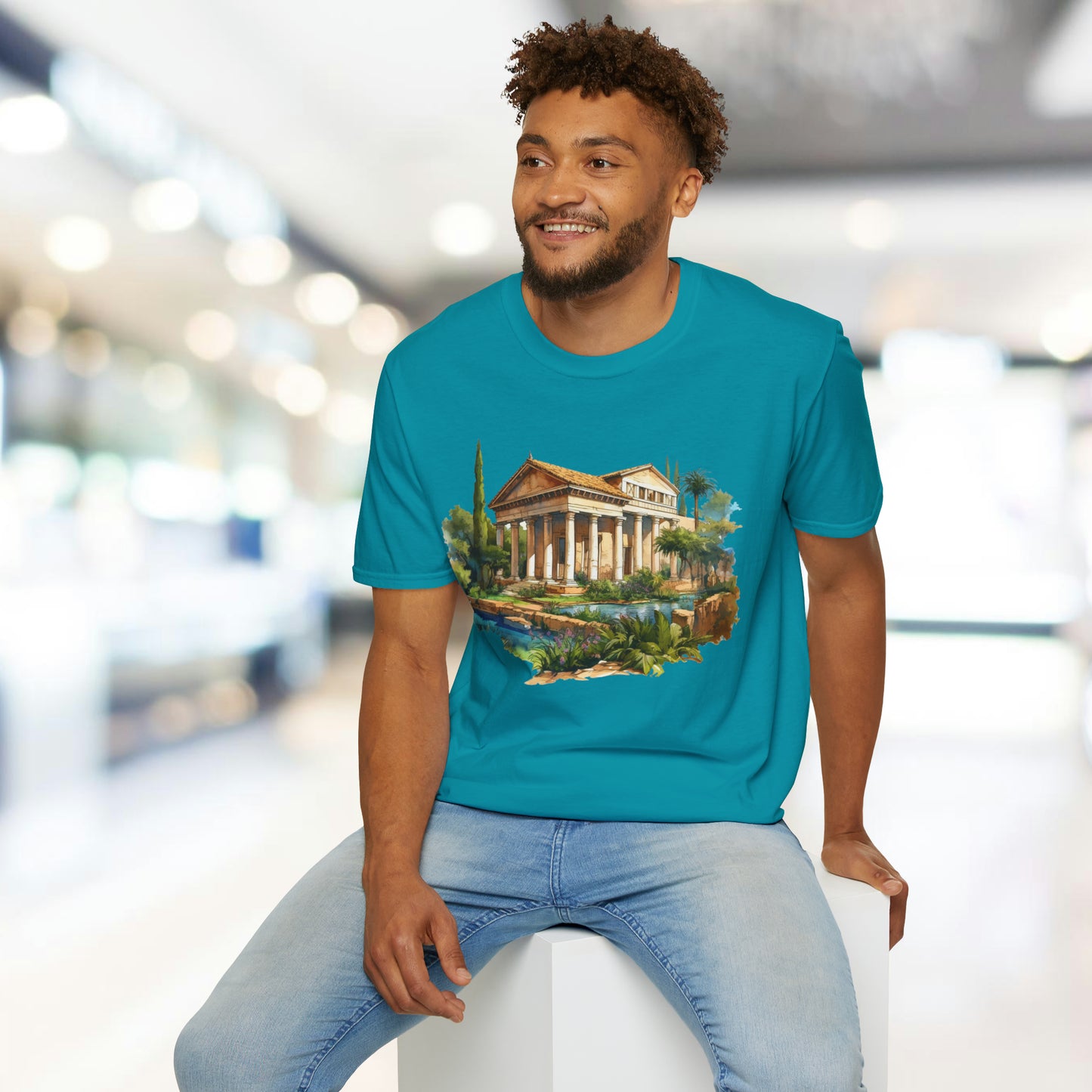 Ancient Bldg 3 - Unisex Softstyle T-Shirt