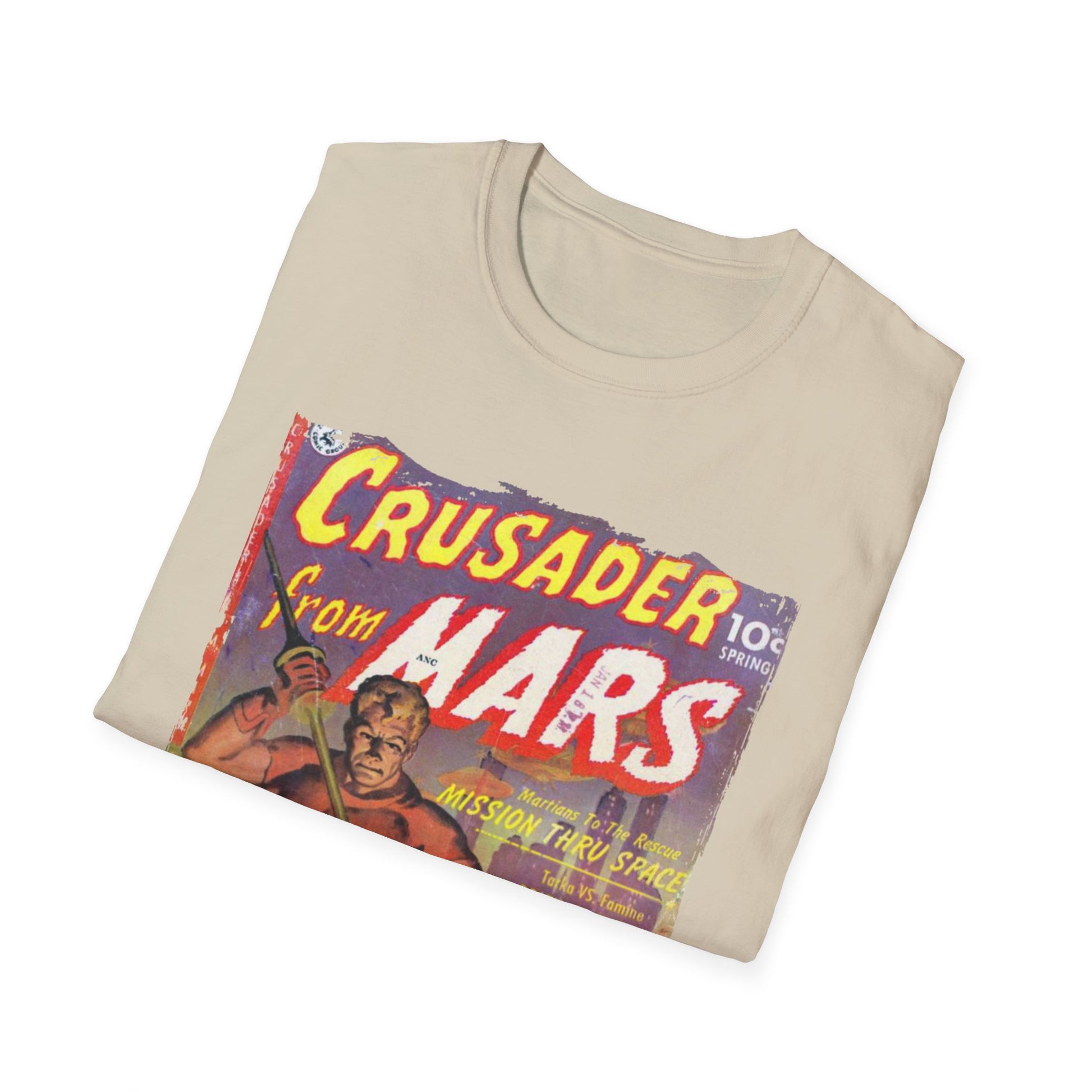 Crusader from Mars 1 - Unisex Softstyle T-Shirt - Pacific Sky Games