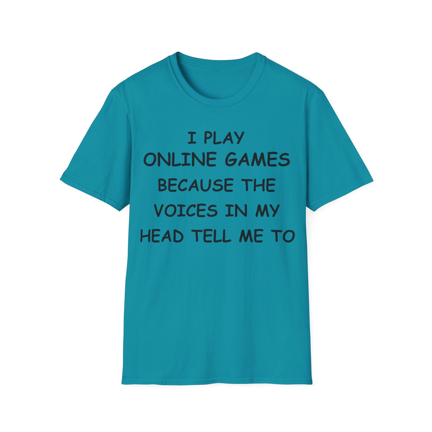 I Play Online Games - Black - Unisex Softstyle T-Shirt