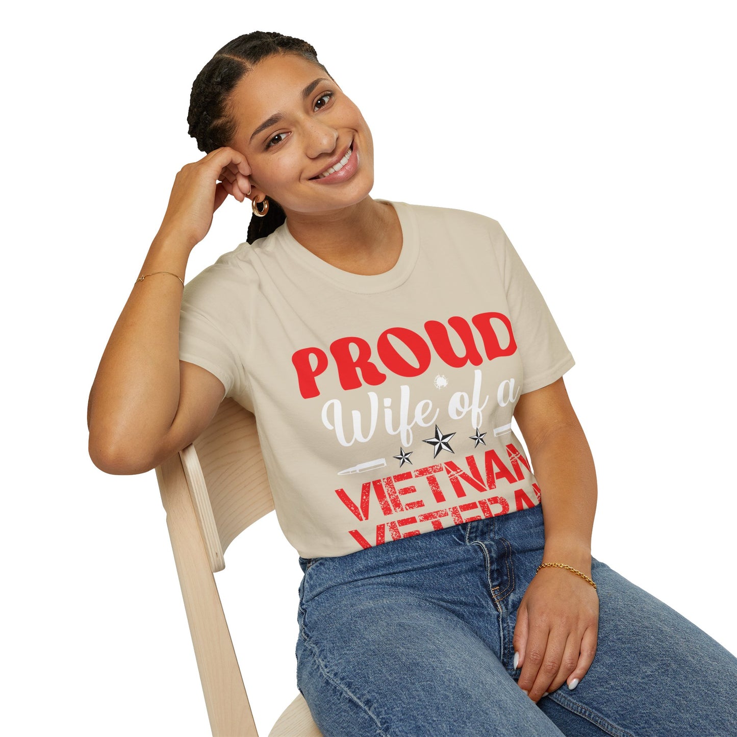 Proud Wife - Vietnam Veteran - Unisex Softstyle T-Shirt