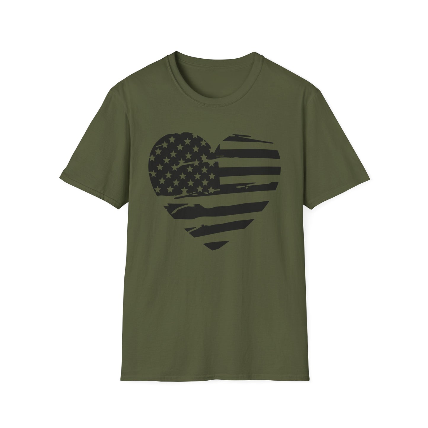 American Heart B&W - Unisex Softstyle T-Shirt