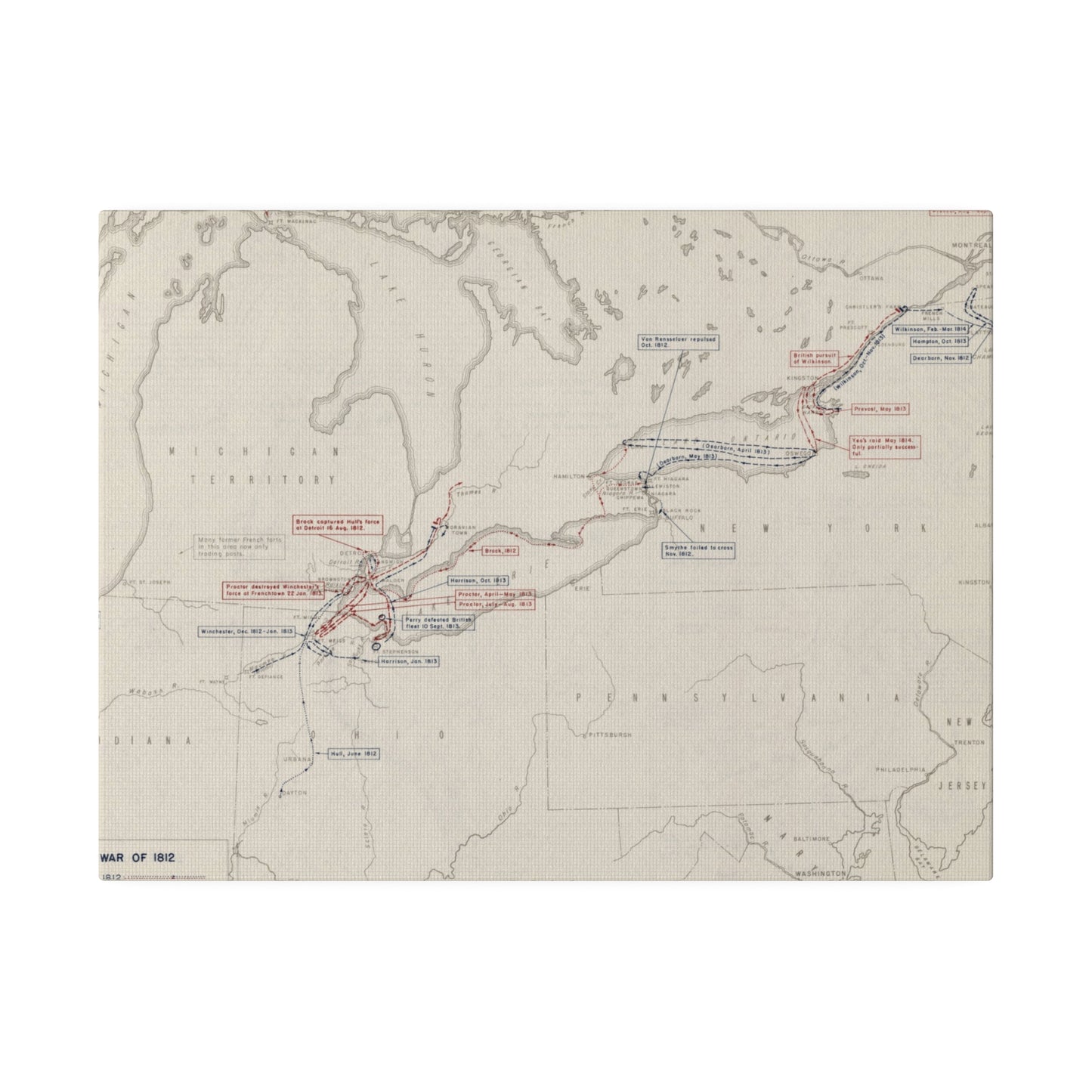 War of 1812, Operations In The North 1812-1814