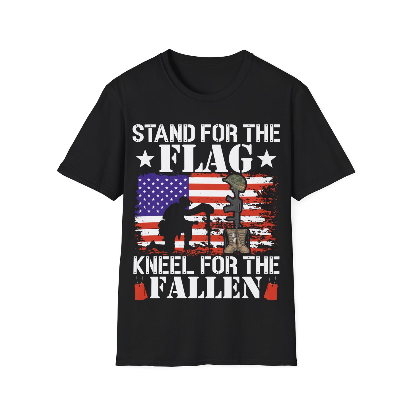 Kneel For The Fallen - Unisex Softstyle T-Shirt