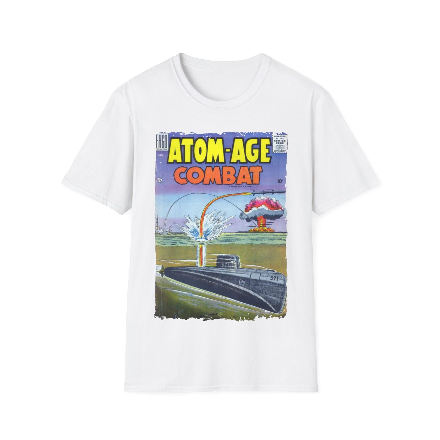 Atom-Age Combat No.2 - Unisex Softstyle T-Shirt