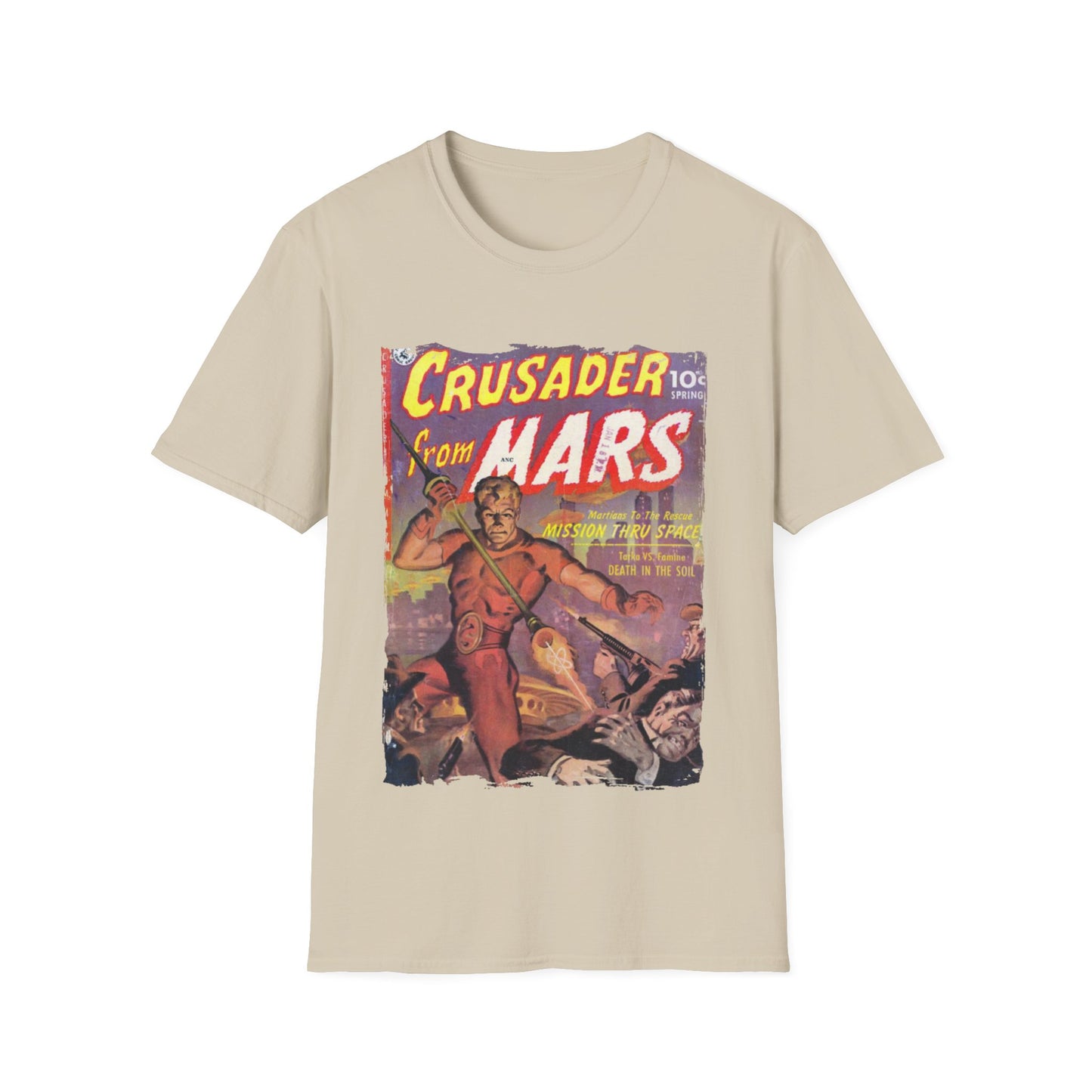 Crusader from Mars 1 - Unisex Softstyle T-Shirt - Pacific Sky Games