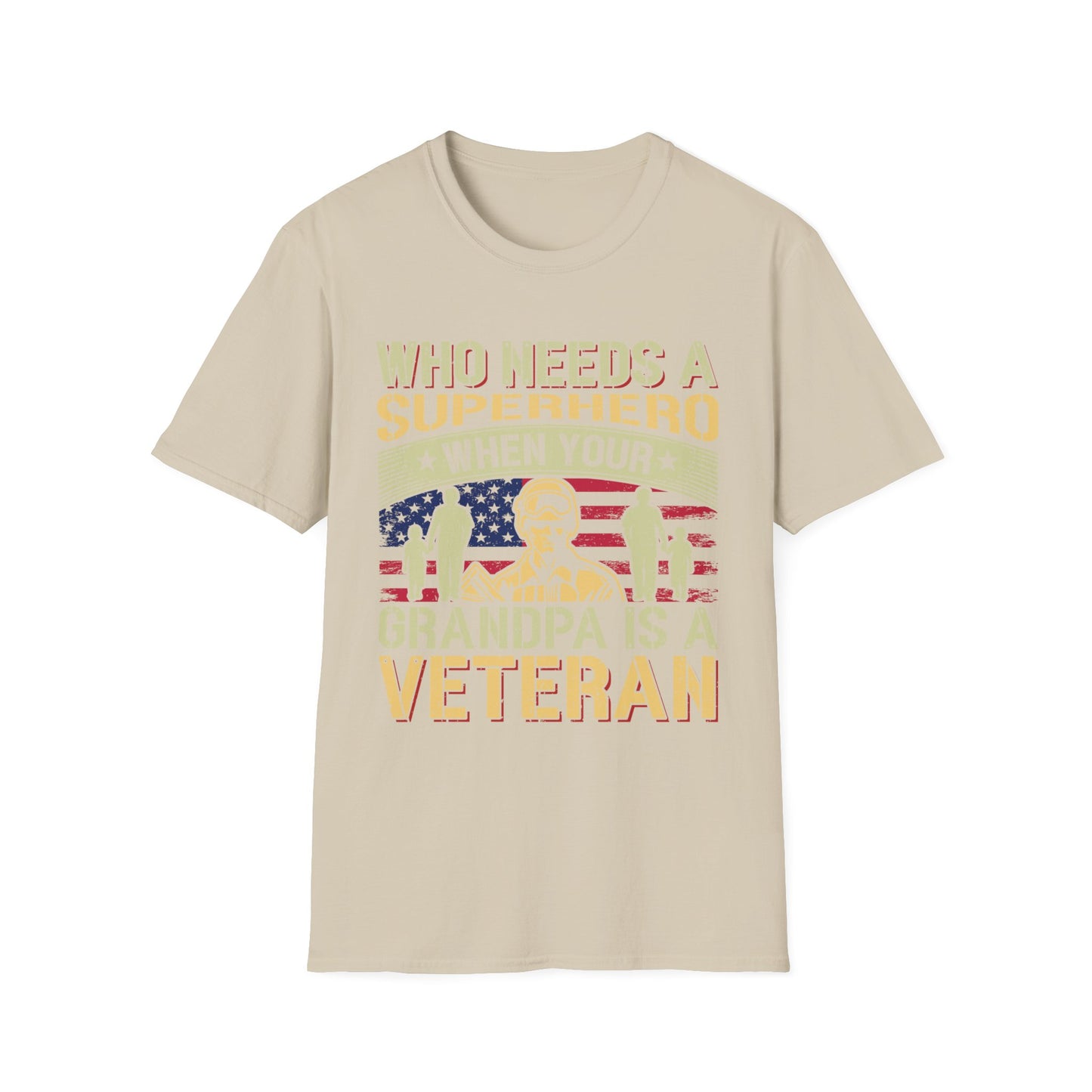 Who Needs a Superhero - Grandpa - Unisex Softstyle T-Shirt