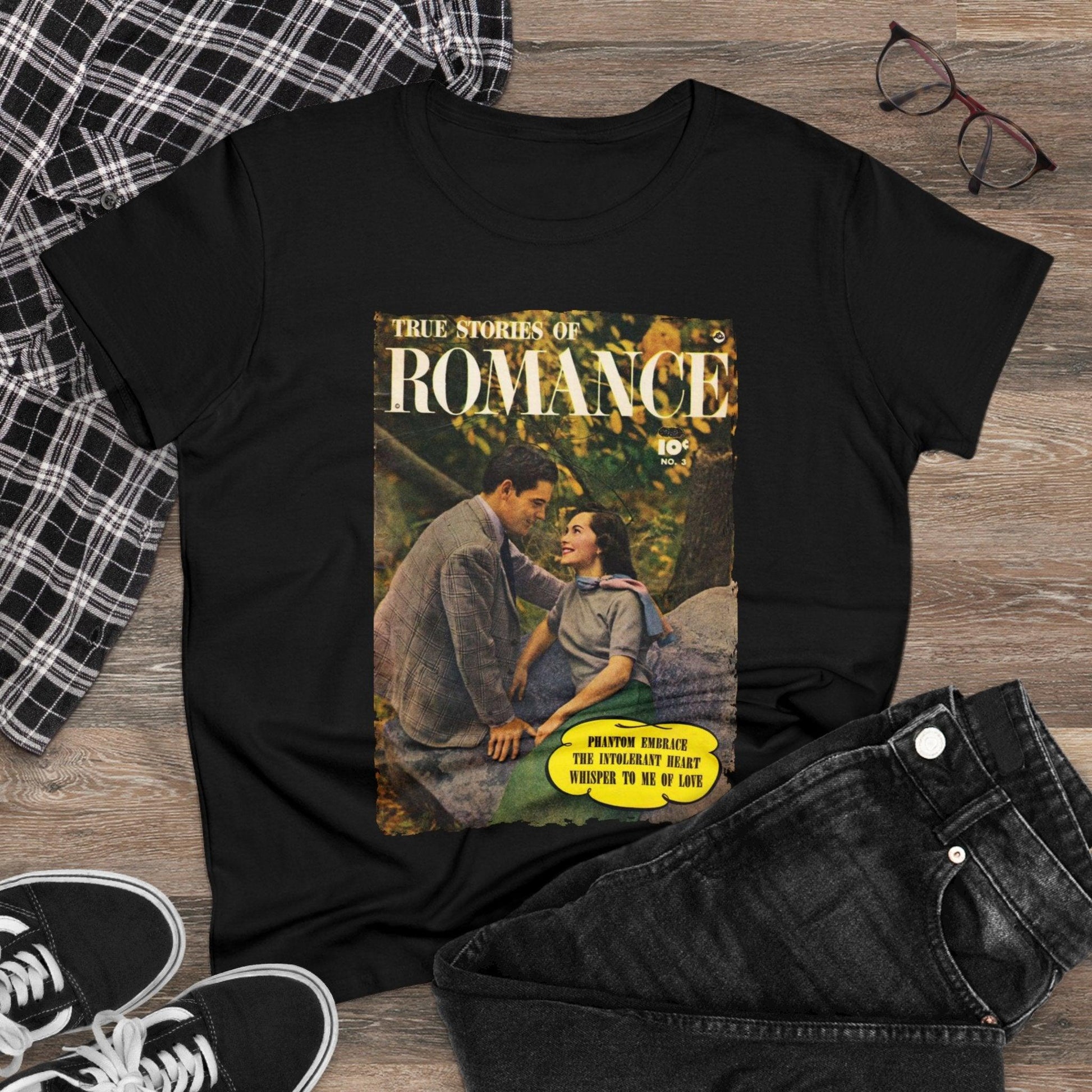 True Stories of Romance - Women's Midweight Cotton Tee - Pacific Sky Games