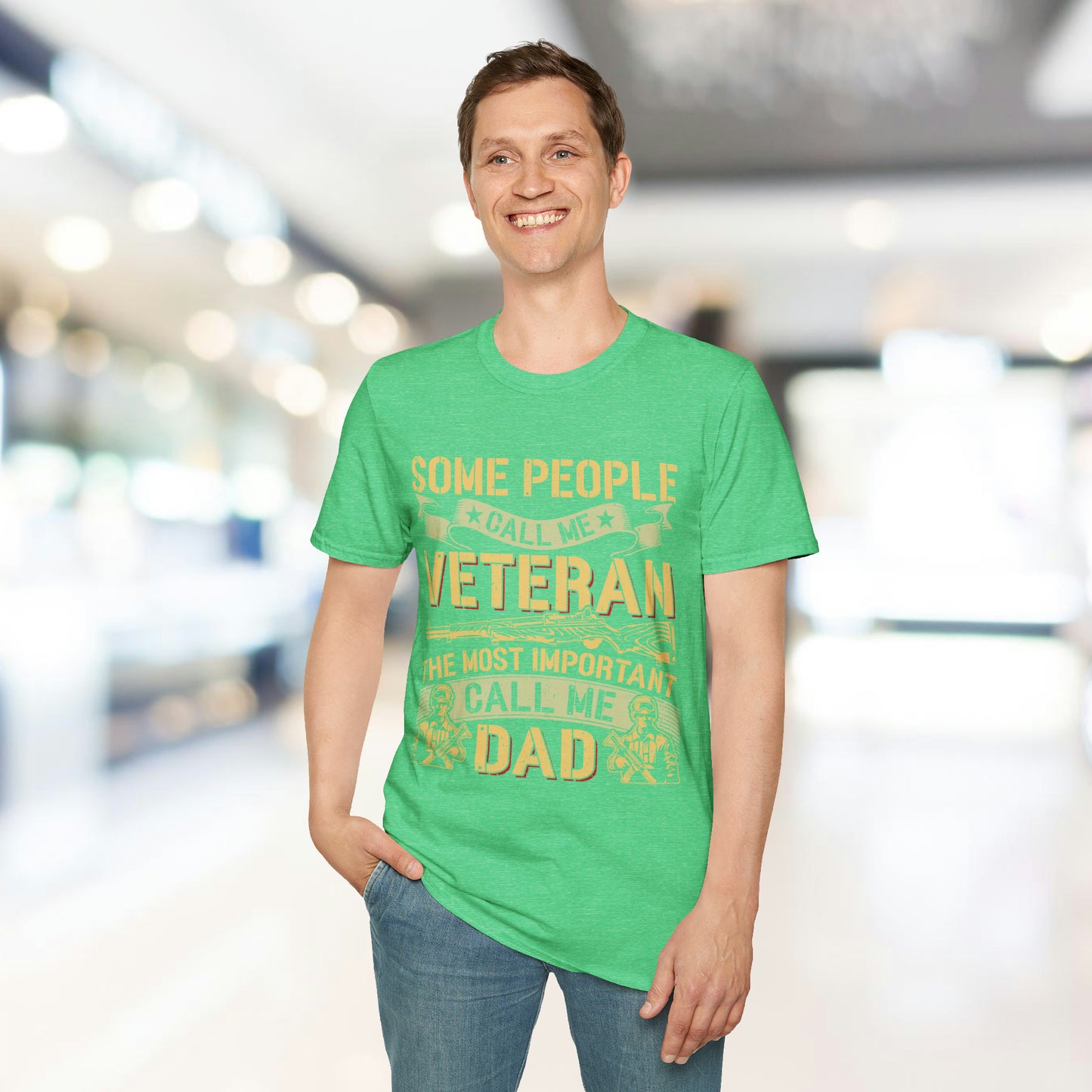 Some People Call Me Veteran - Dad - Unisex Softstyle T-Shirt