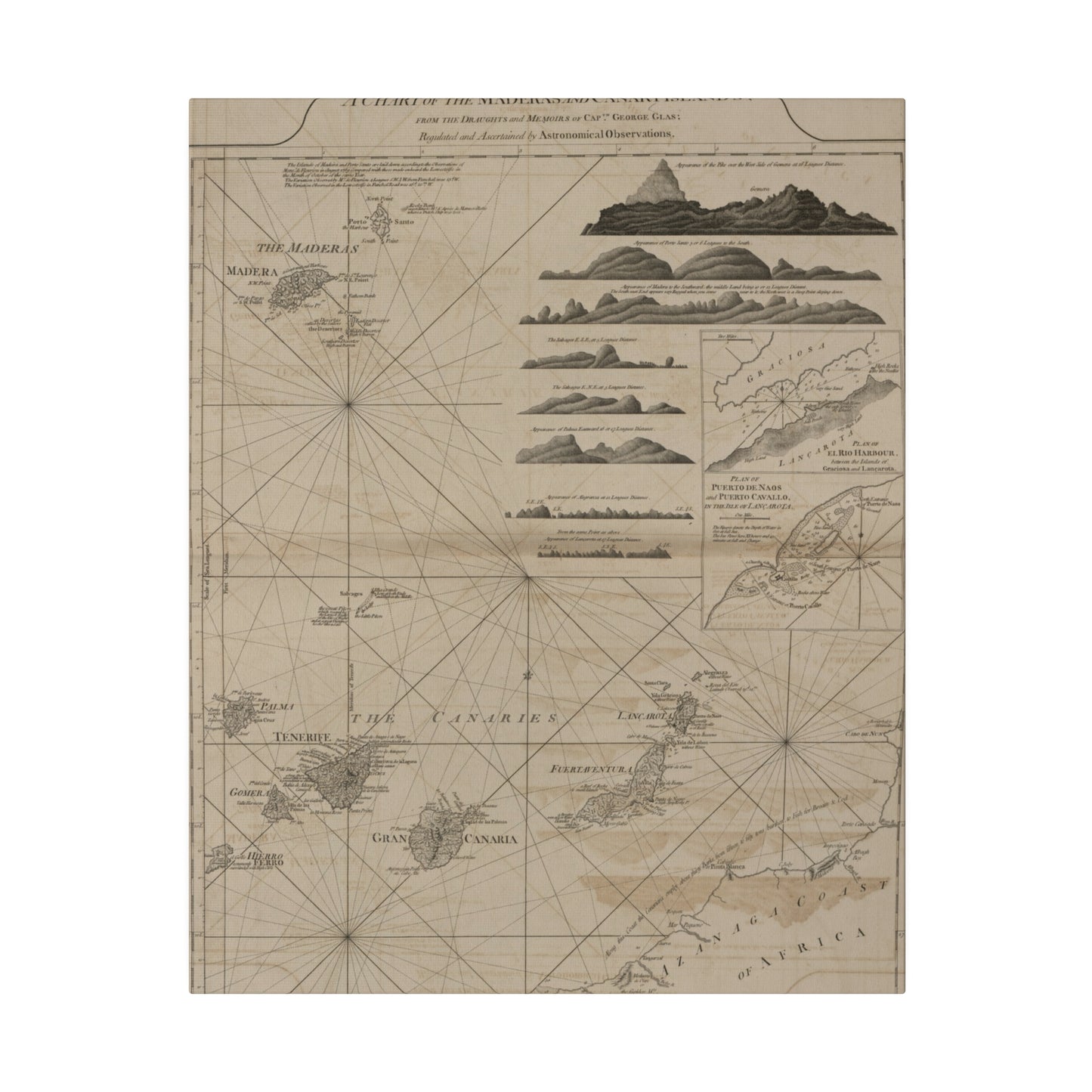 Chart of the Maderas and Canary Islands