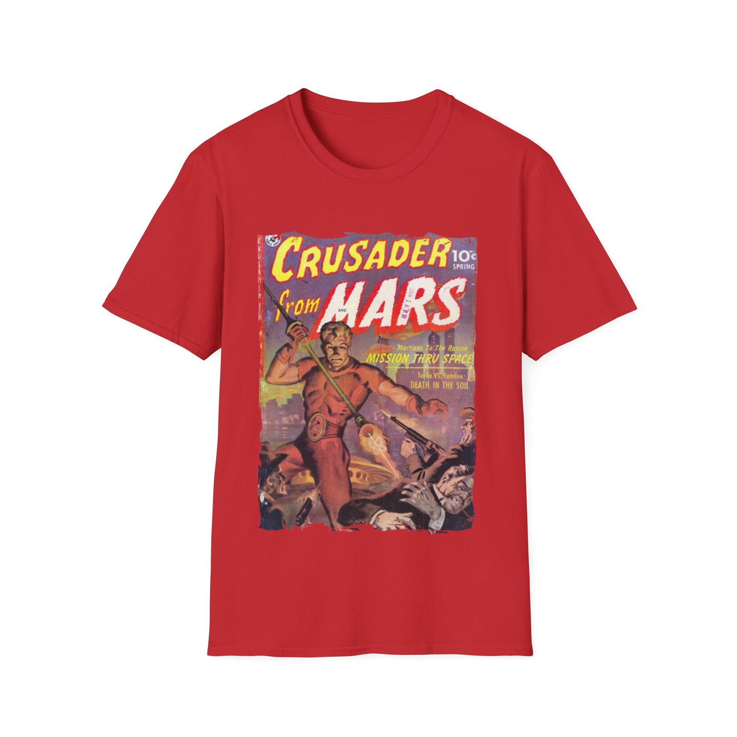 Crusader from Mars 1 - Unisex Softstyle T-Shirt - Pacific Sky Games