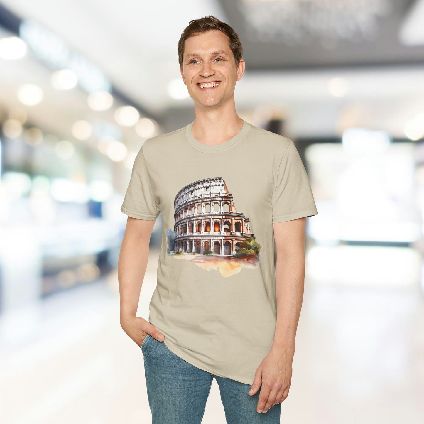 Ancient Bldg 1 - Unisex Softstyle T-Shirt