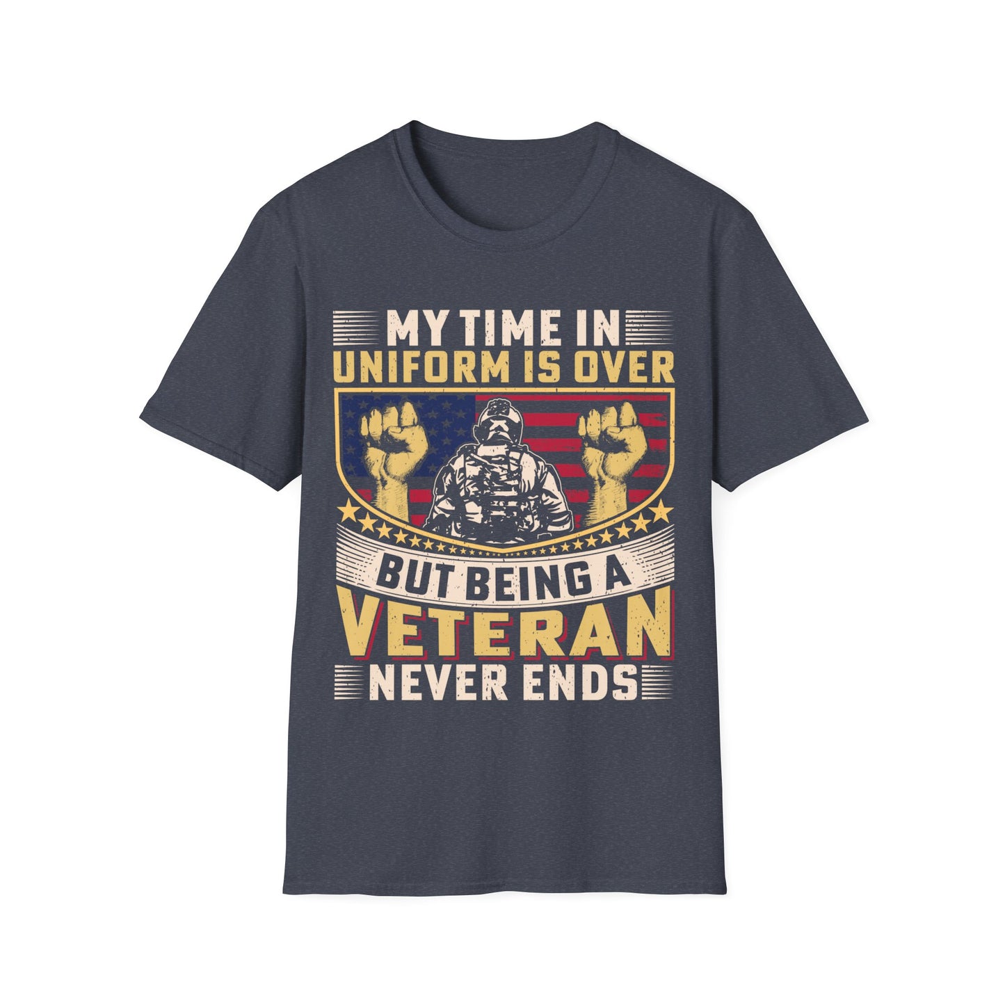 Being A Veteran Never Ends - Unisex Softstyle T-Shirt