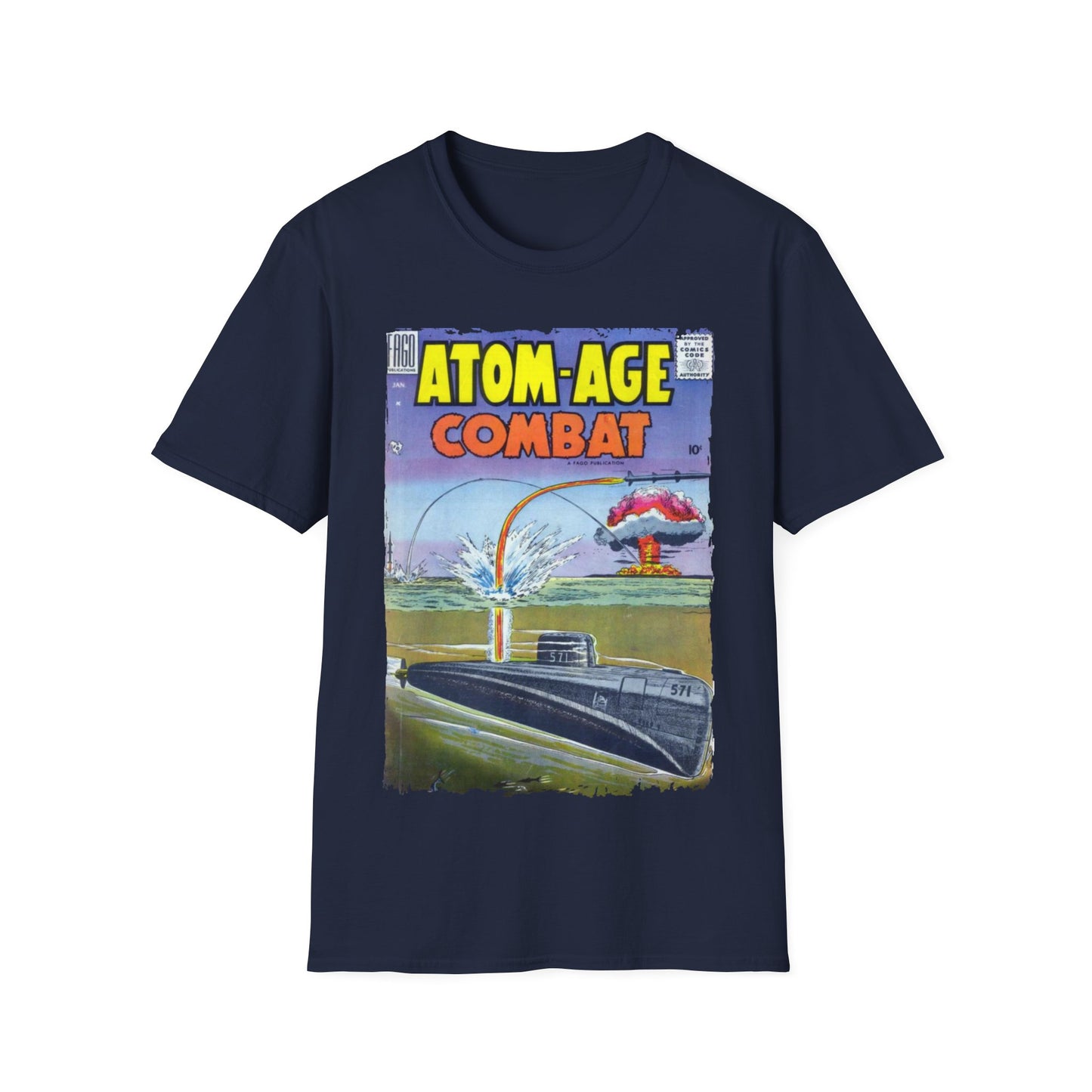 Atom-Age Combat No.2 - Unisex Softstyle T-Shirt