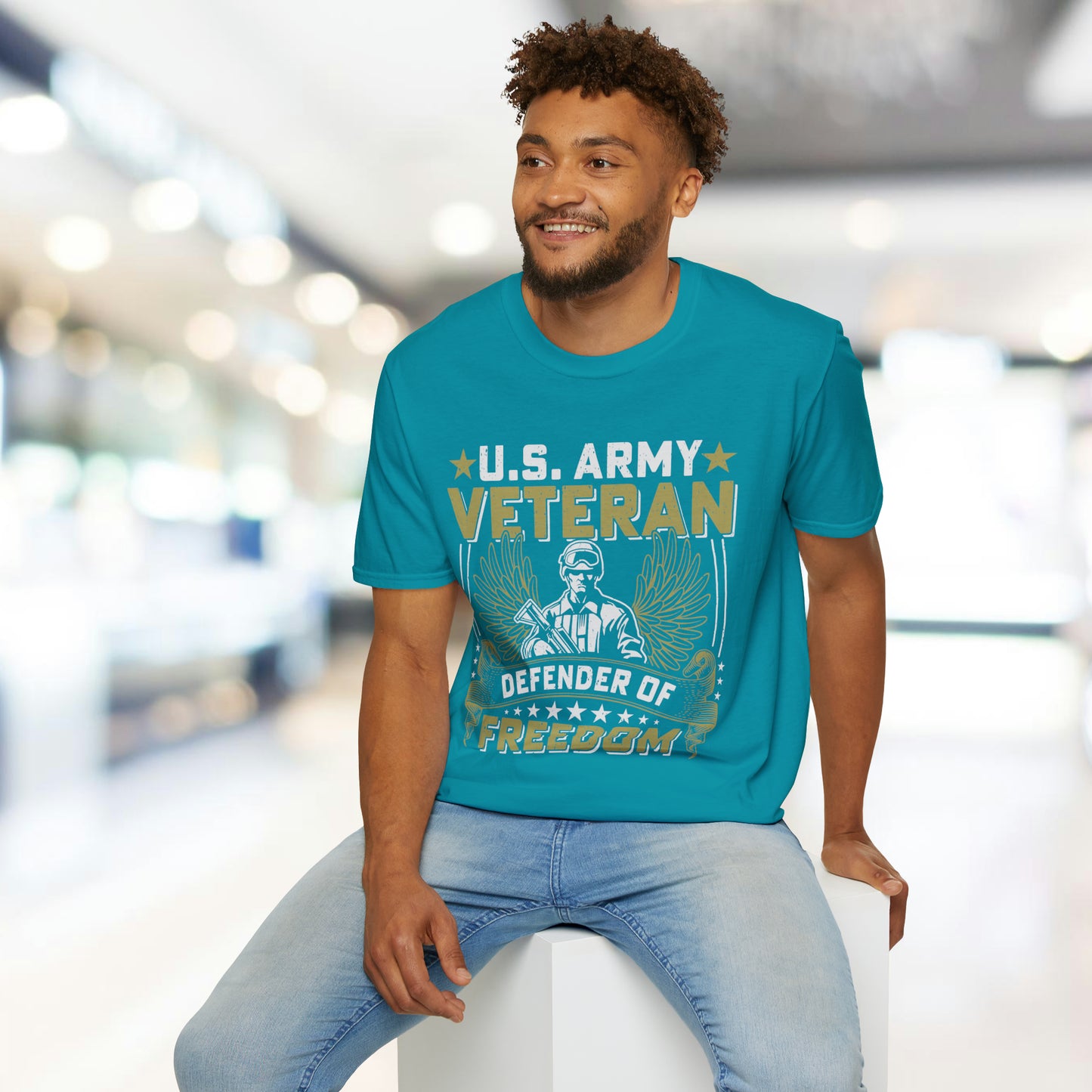 Army - Defender of Freedom - Unisex Softstyle T-Shirt