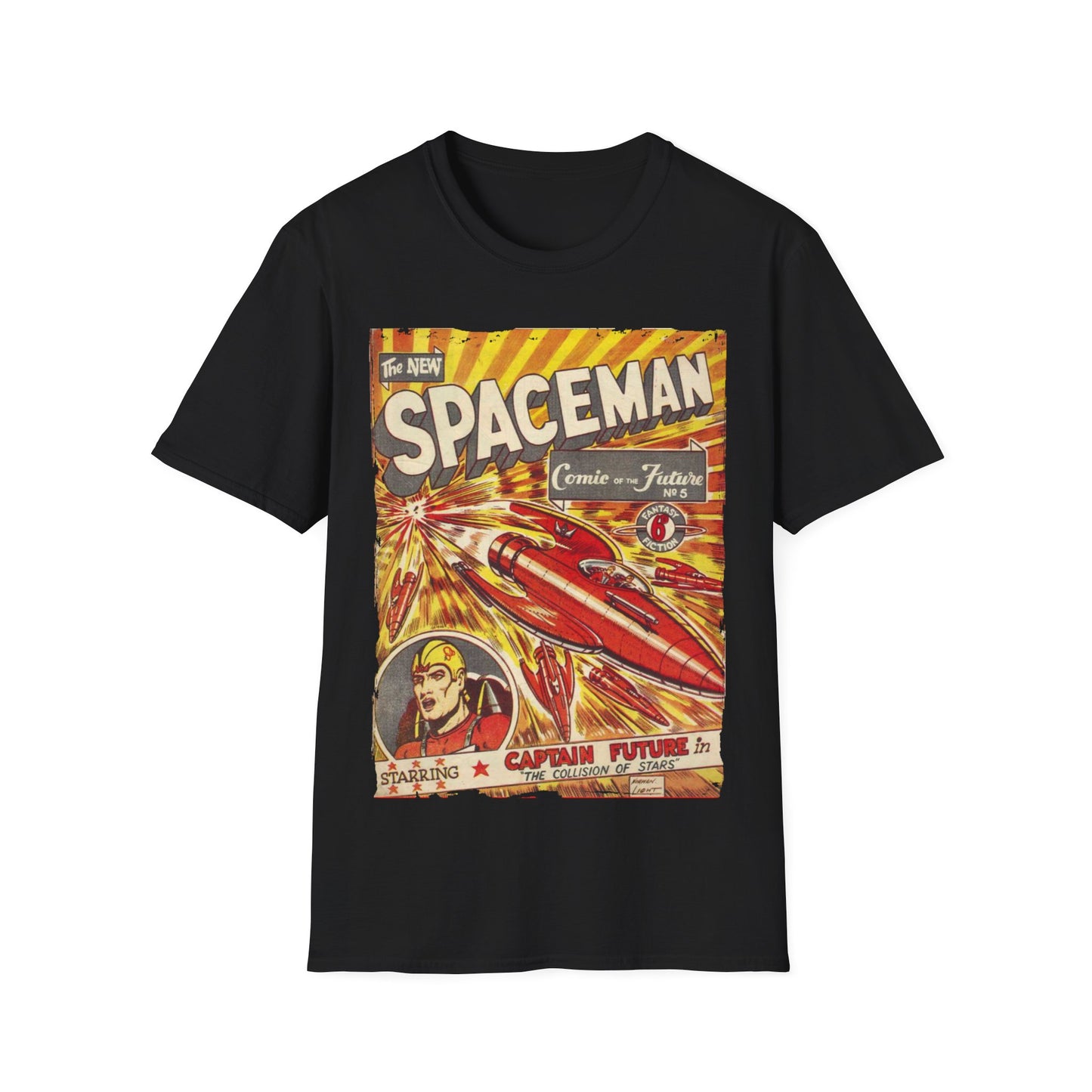 Spaceman No.5 - Unisex Softstyle T-Shirt - Pacific Sky Games