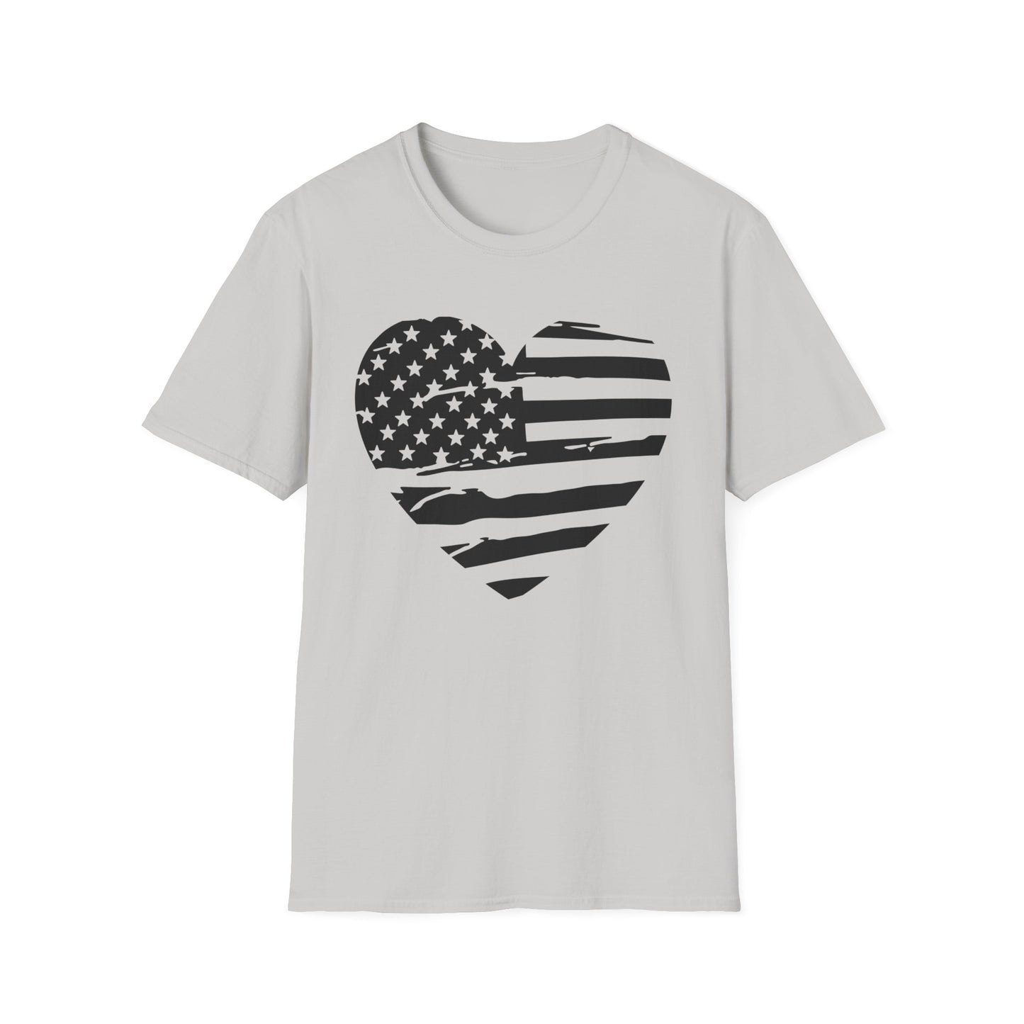 American Heart B&W - Unisex Softstyle T-Shirt