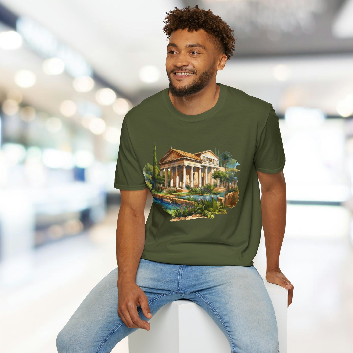 Ancient Bldg 3 - Unisex Softstyle T-Shirt