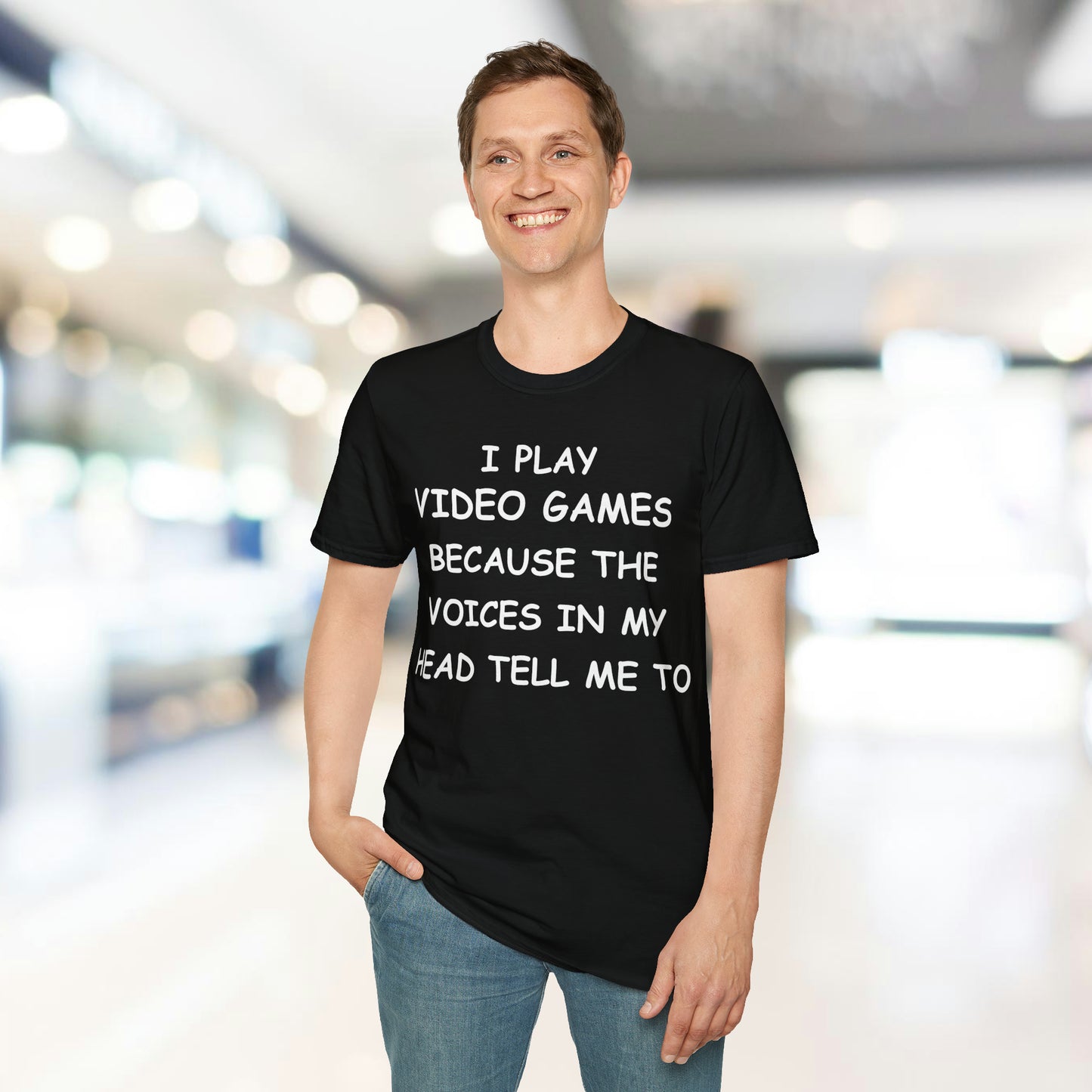 I Play Video Games - White - Unisex Softstyle T-Shirt - Pacific Sky Games